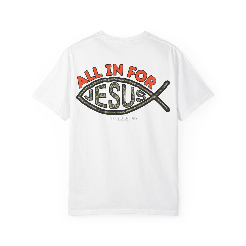ALL in FOR JESUS Unisex T-Shirt, Perfect for Gifts, Father's Day, Golf Events, Casual Wear, Comfortable Tee