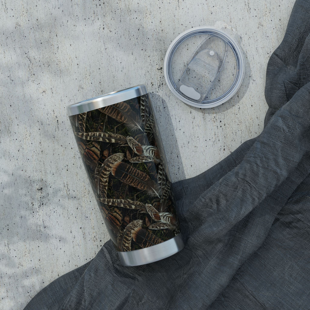 Turkey Feather 20oz Tumbler – Vagabond Camo Insulated Travel Mug