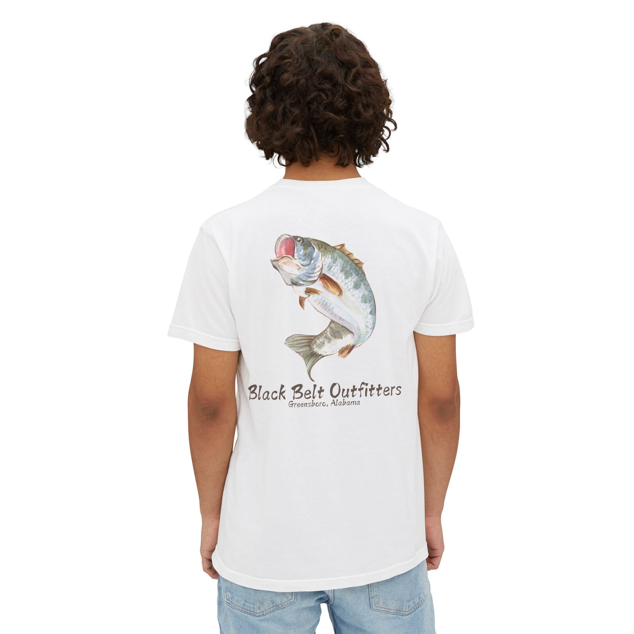 Black belt outfitters Bass Fishing Unisex Garment-Dyed Pocket T-Shirt