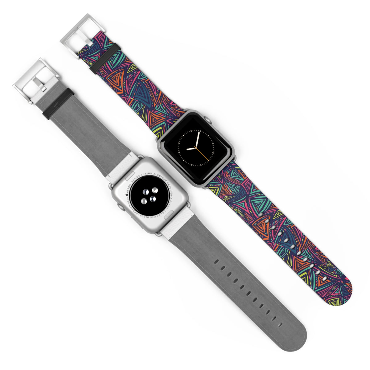Abstract Triangle Pattern Watch Band — Colorful Geometric Apple Watch Strap