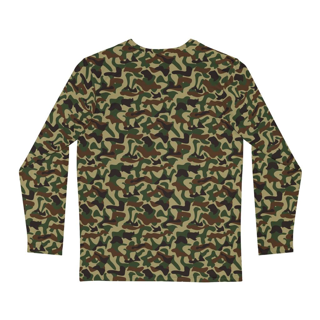 Retro camo print Men's Long Sleeve Shirt (AOP)