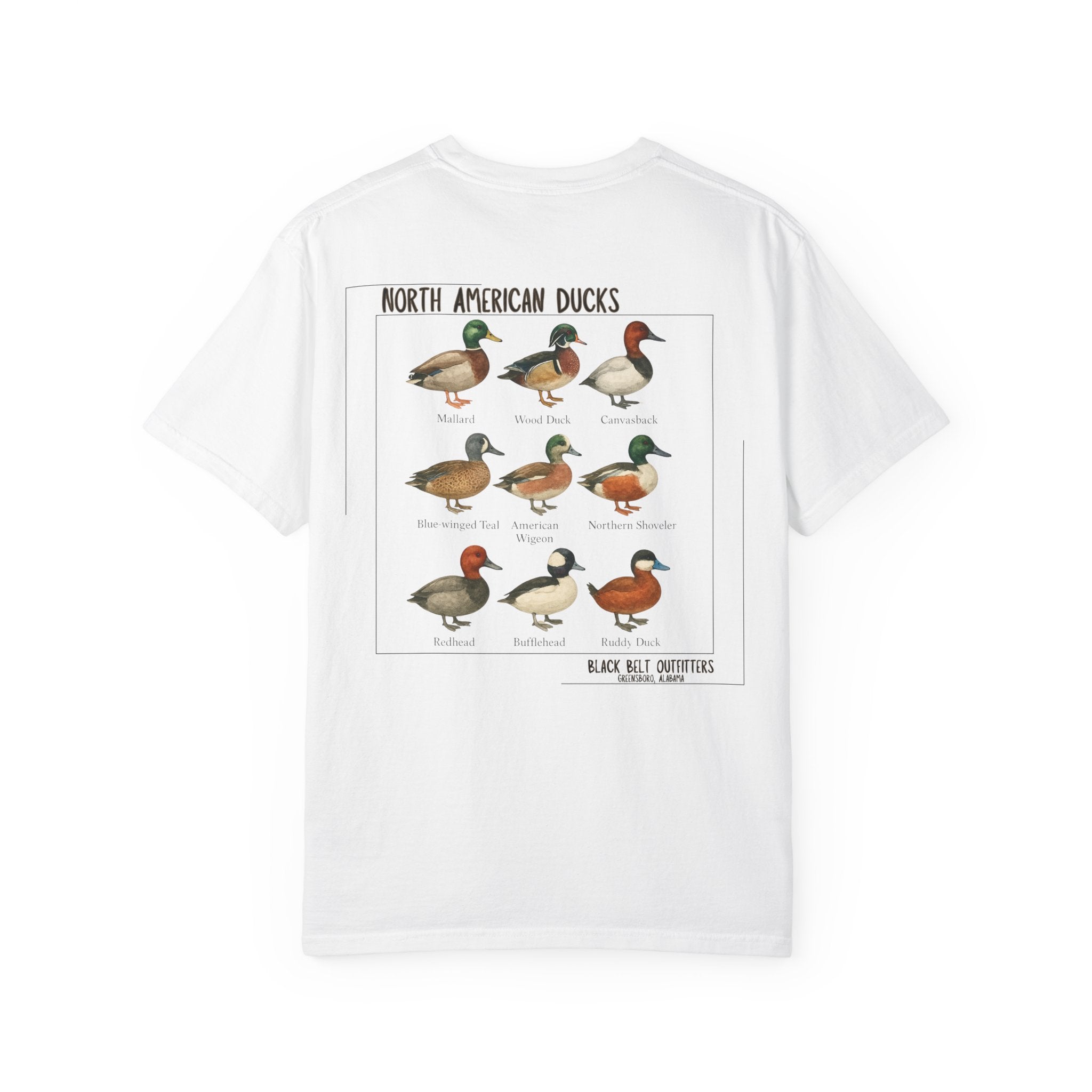 North American Ducks T-Shirt, Men's Hunting Shirt, Gift for Sportsmen, Casual Wear, Nature Lover Tee