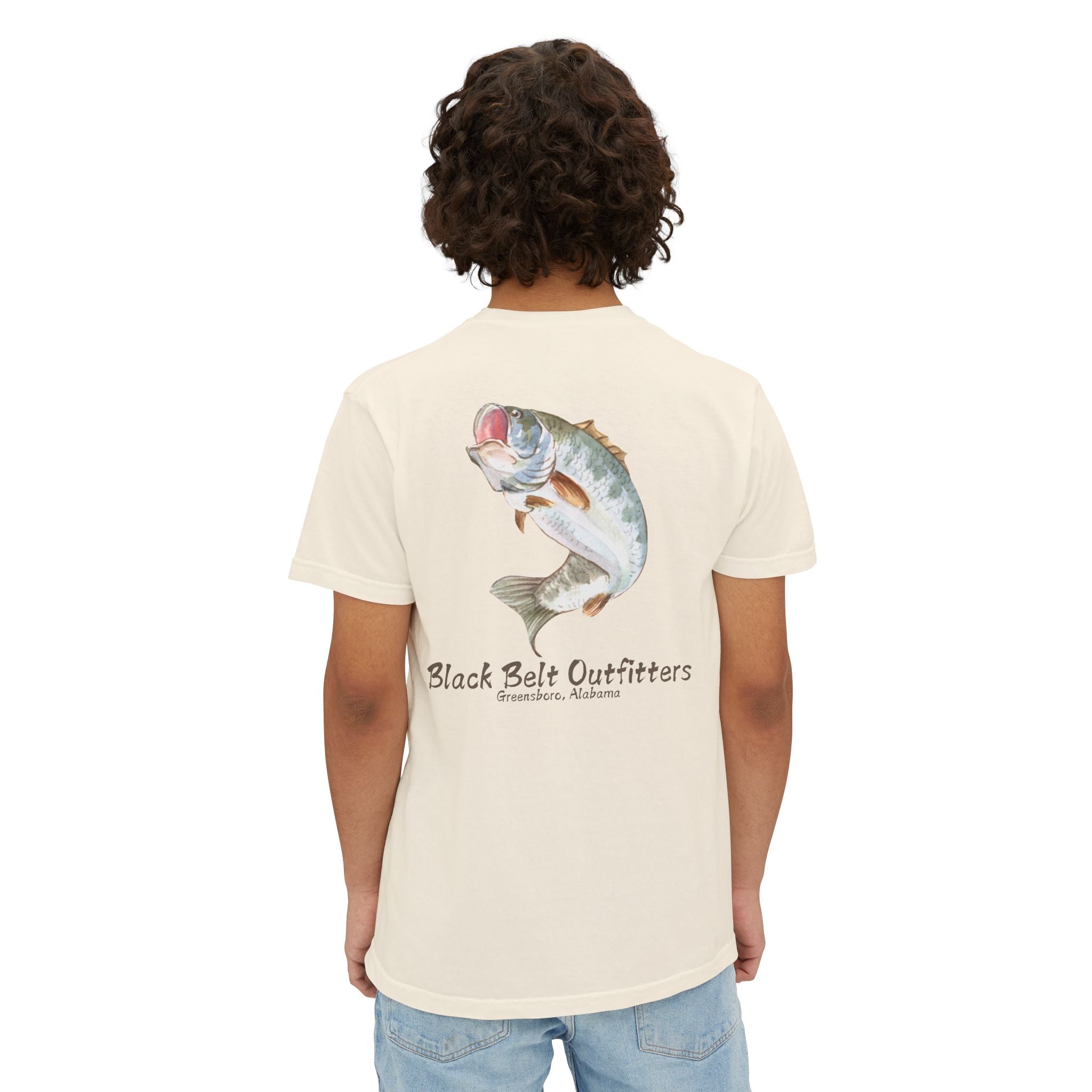 Black belt outfitters Bass Fishing Unisex Garment-Dyed Pocket T-Shirt