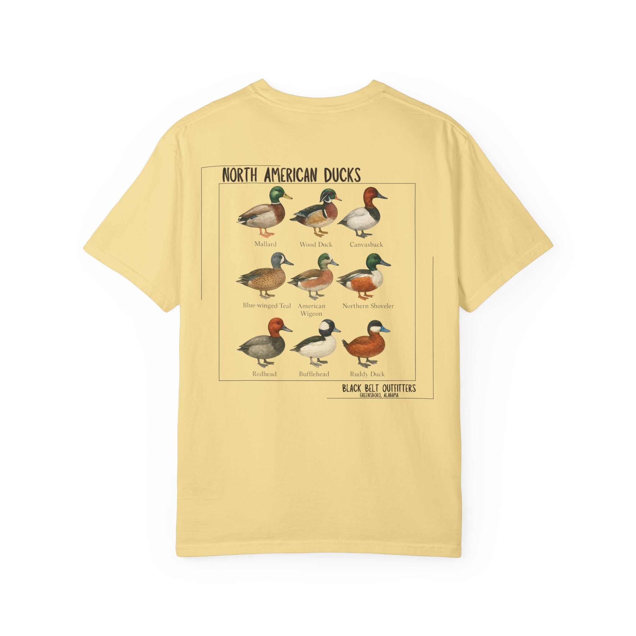North American Ducks T-Shirt, Men's Hunting Shirt, Gift for Sportsmen, Casual Wear, Nature Lover Tee
