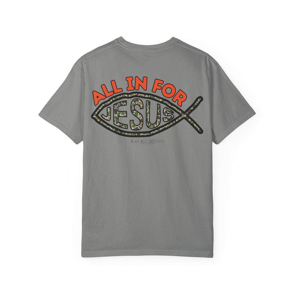 ALL in FOR JESUS Unisex T-Shirt, Perfect for Gifts, Father's Day, Golf Events, Casual Wear, Comfortable Tee