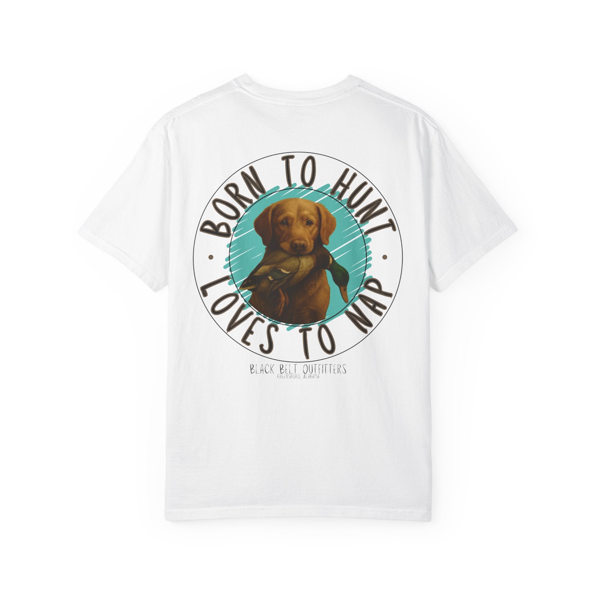 Duck Dog, Born to Hunt - Loves to Nap Unisex T-Shirt, Perfect for Gifts, Father's Day, Golf Events, Casual Wear, Comfortable Tee