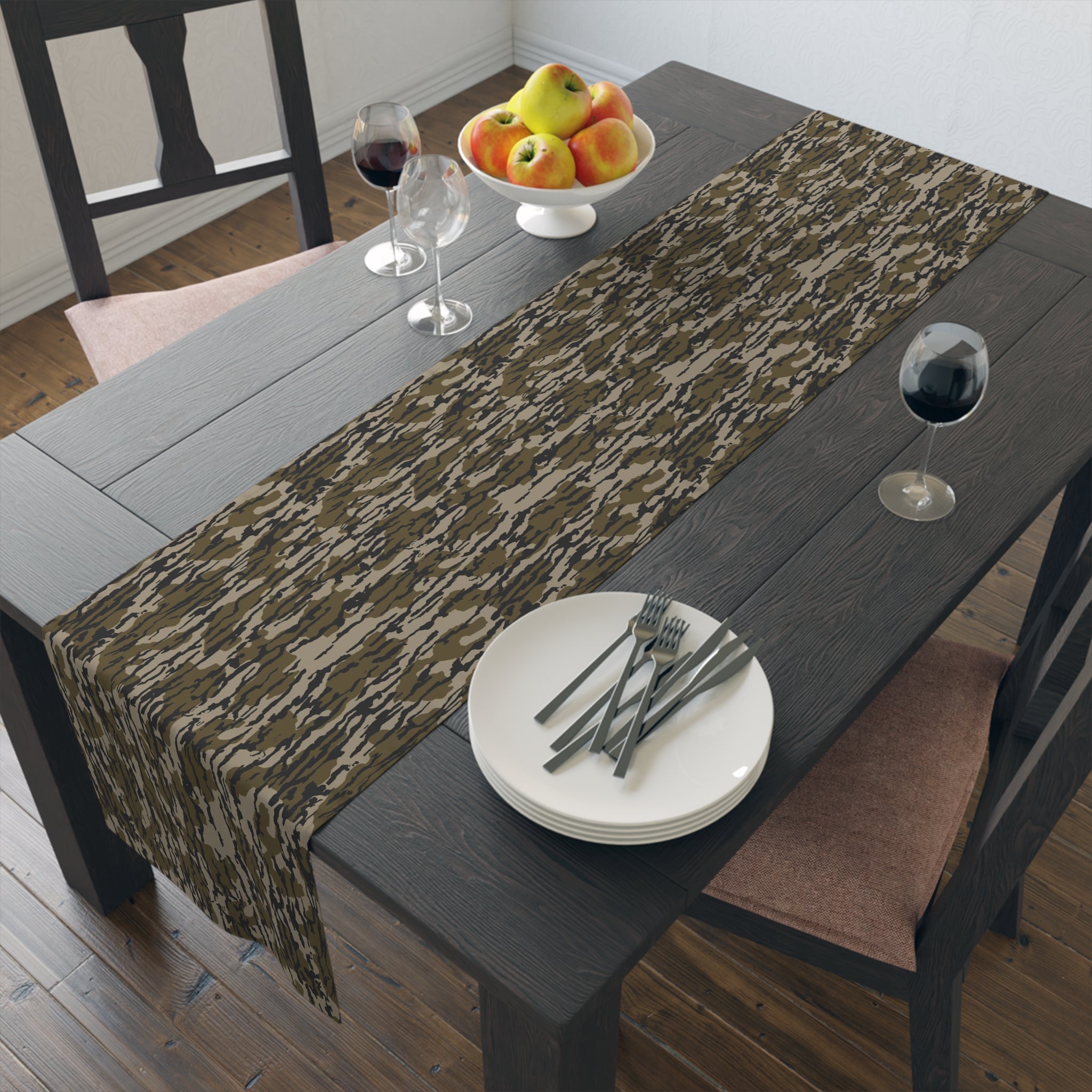 Trendy Camo Table Runner | Rustic Dining Decor, Military Style Table Accent, Home Decor, Cabin Decor, Holiday Table Setting