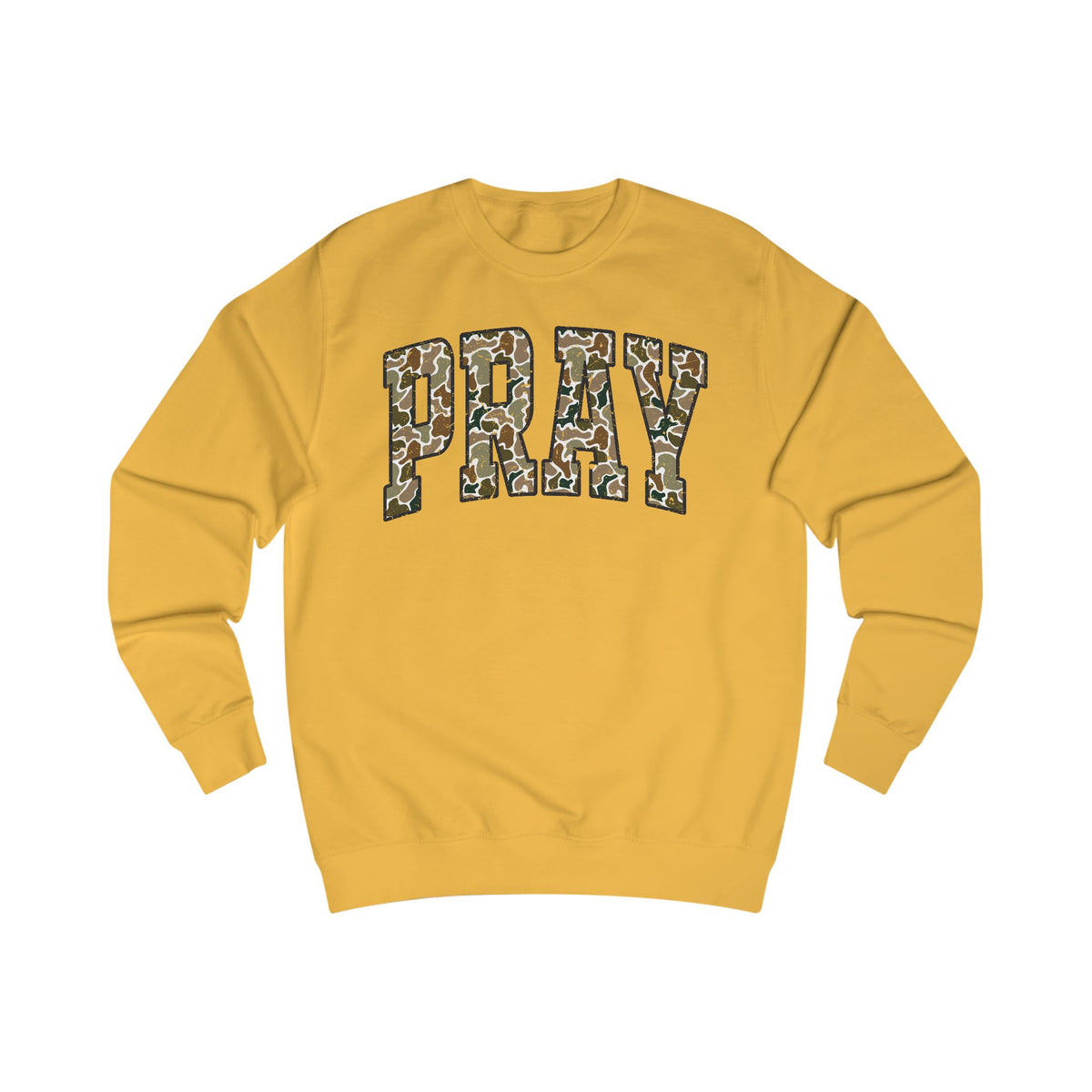 Camo Pray Unisex Sweatshirt, Cozy Graphic Sweater, Casual Gift, Perfect for Fall, Statement Apparel, Inspiring Fashion