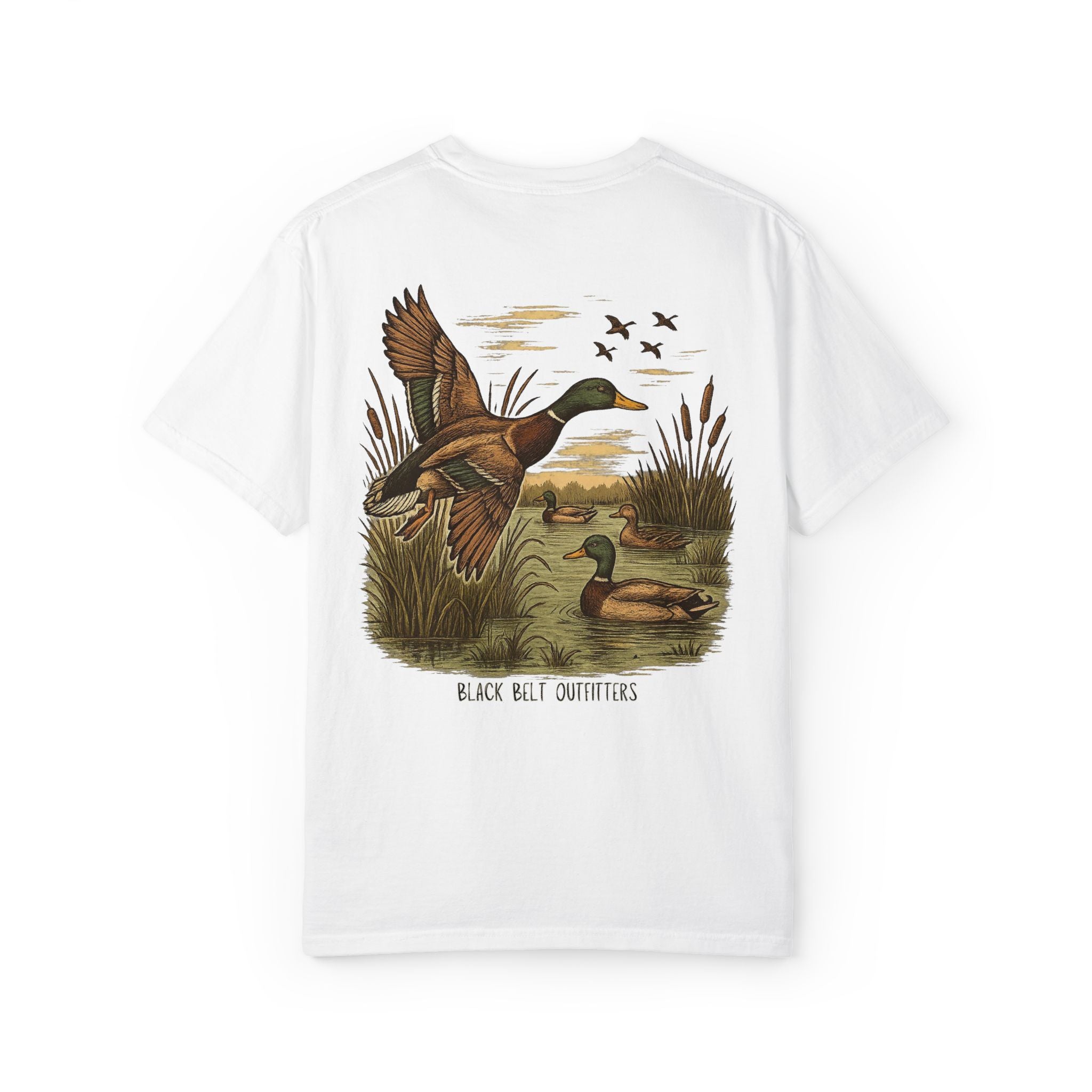 Ducks on the Pond Garment-Dyed T-Shirt — Vintage Washed Comfort Tee