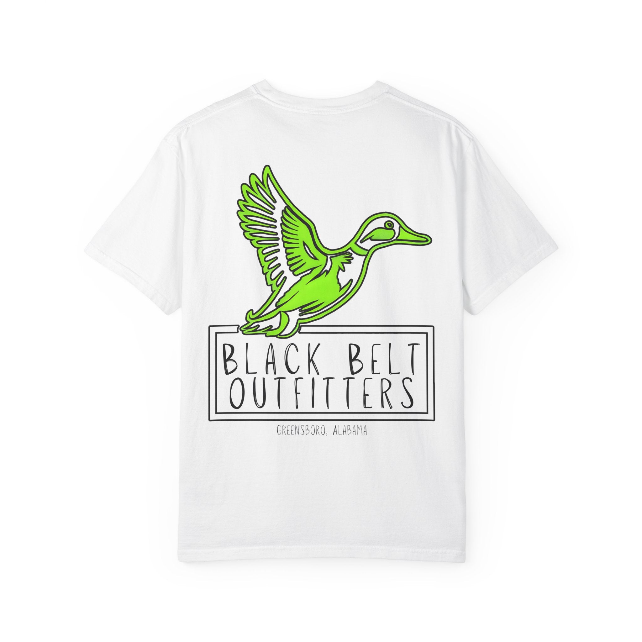 Lime Green Mallard Duck Logo Unisex T-Shirt, Perfect for Gifts, Father's Day, Golf Events, Casual Wear, Comfortable Tee