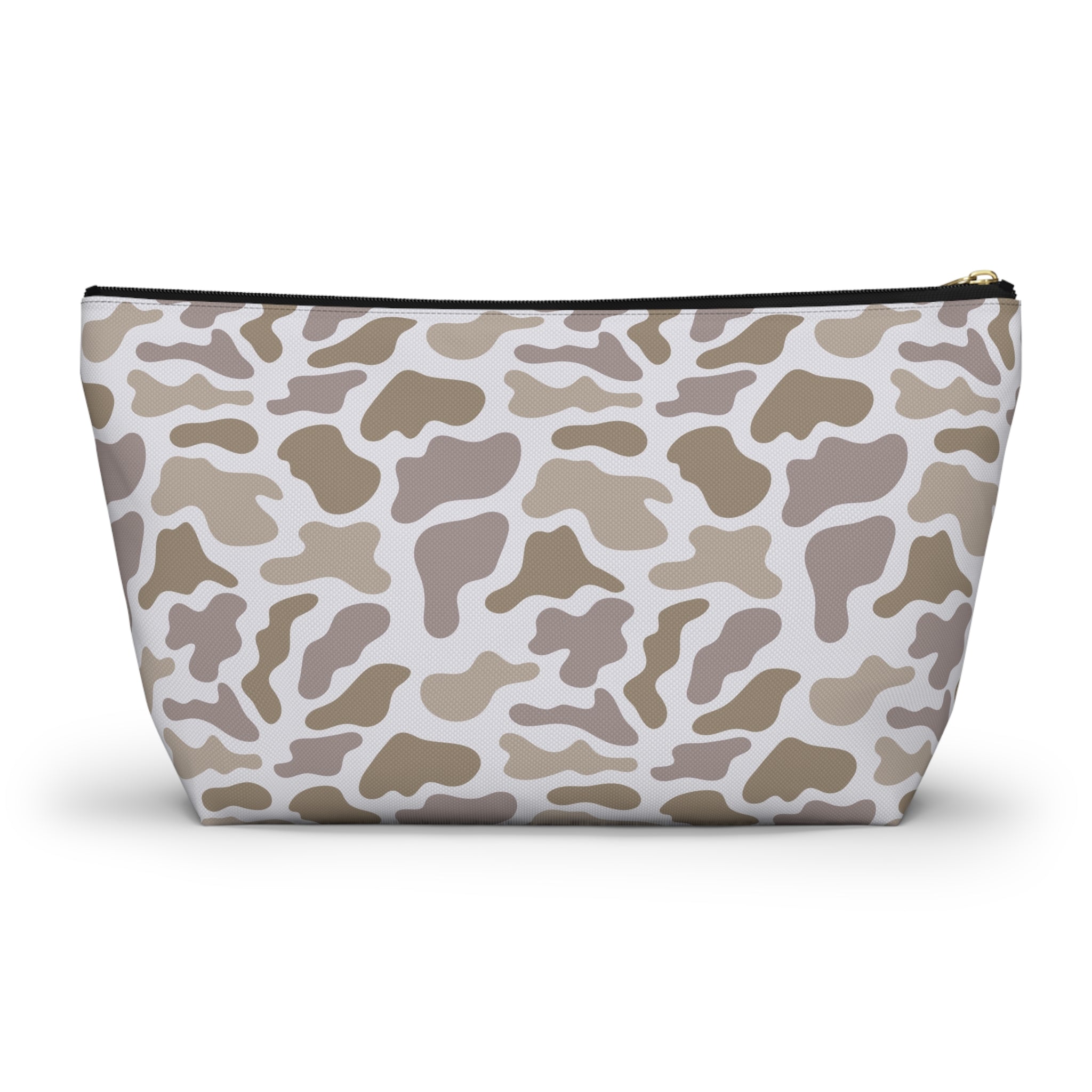 Light Grey Camo Accessory Pouch, Trendy Makeup Bag, Military Style Zipper Pouch, Perfect for Travel & Gifts, Camouflage Organizer
