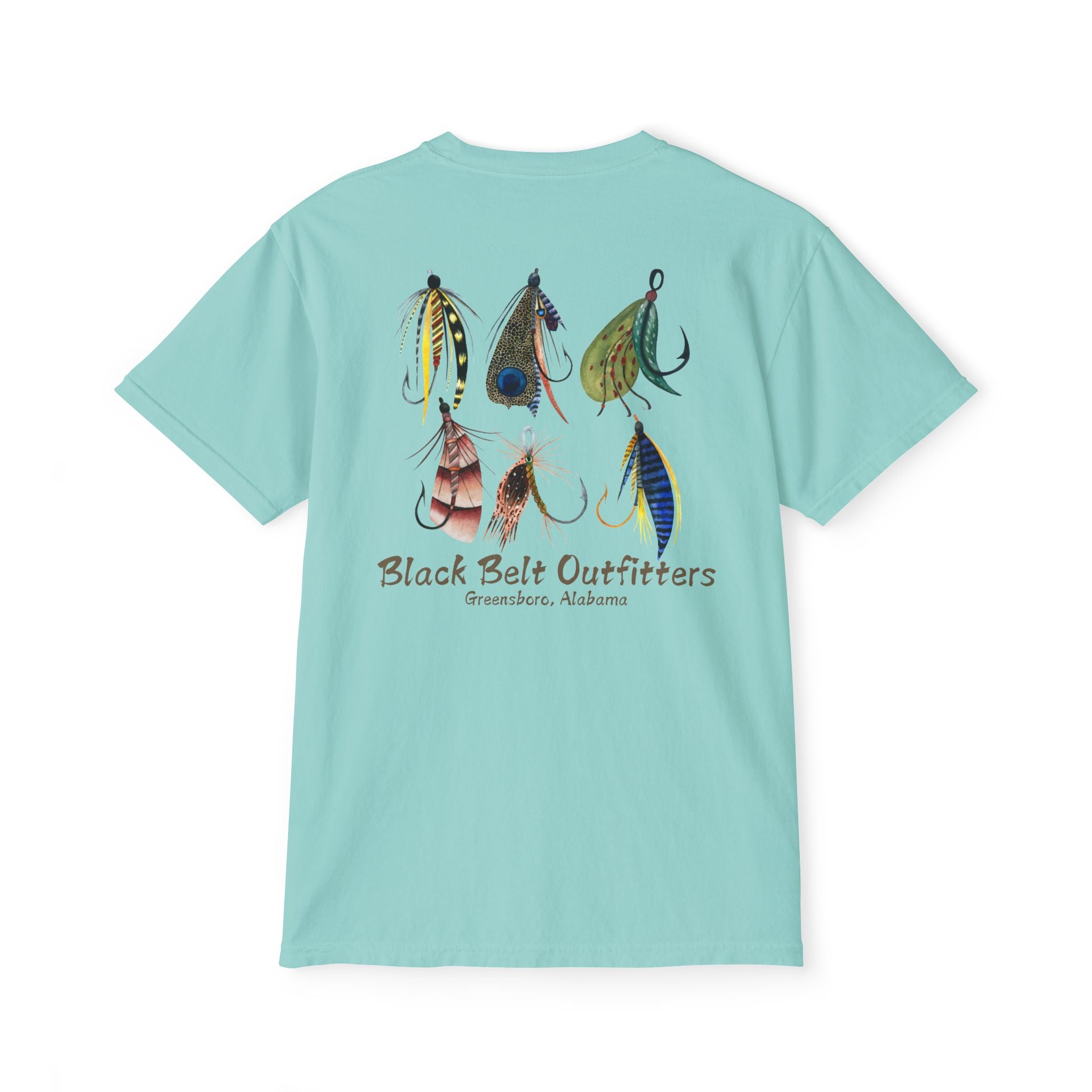 Black belt outfitters fishing lures Unisex Garment-Dyed Pocket T-Shirt