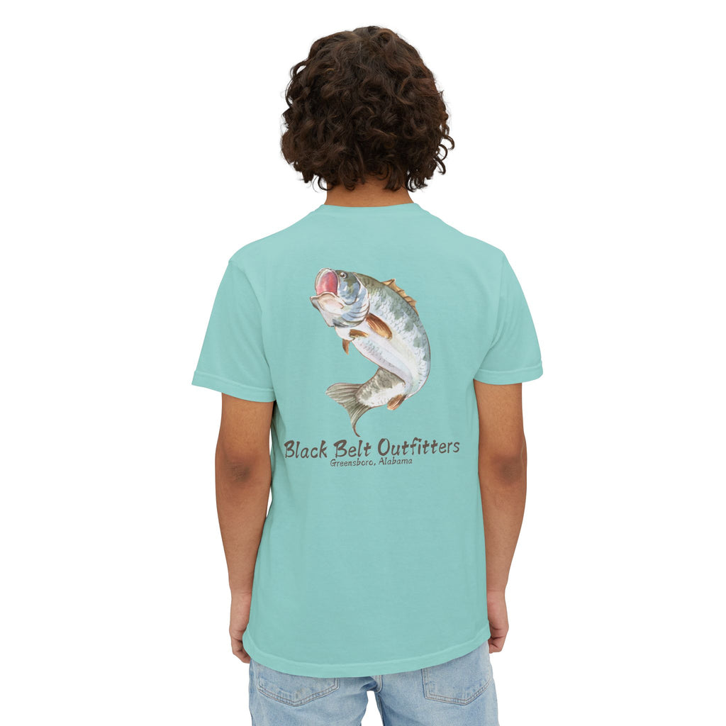 Black belt outfitters Bass Fishing Unisex Garment-Dyed Pocket T-Shirt