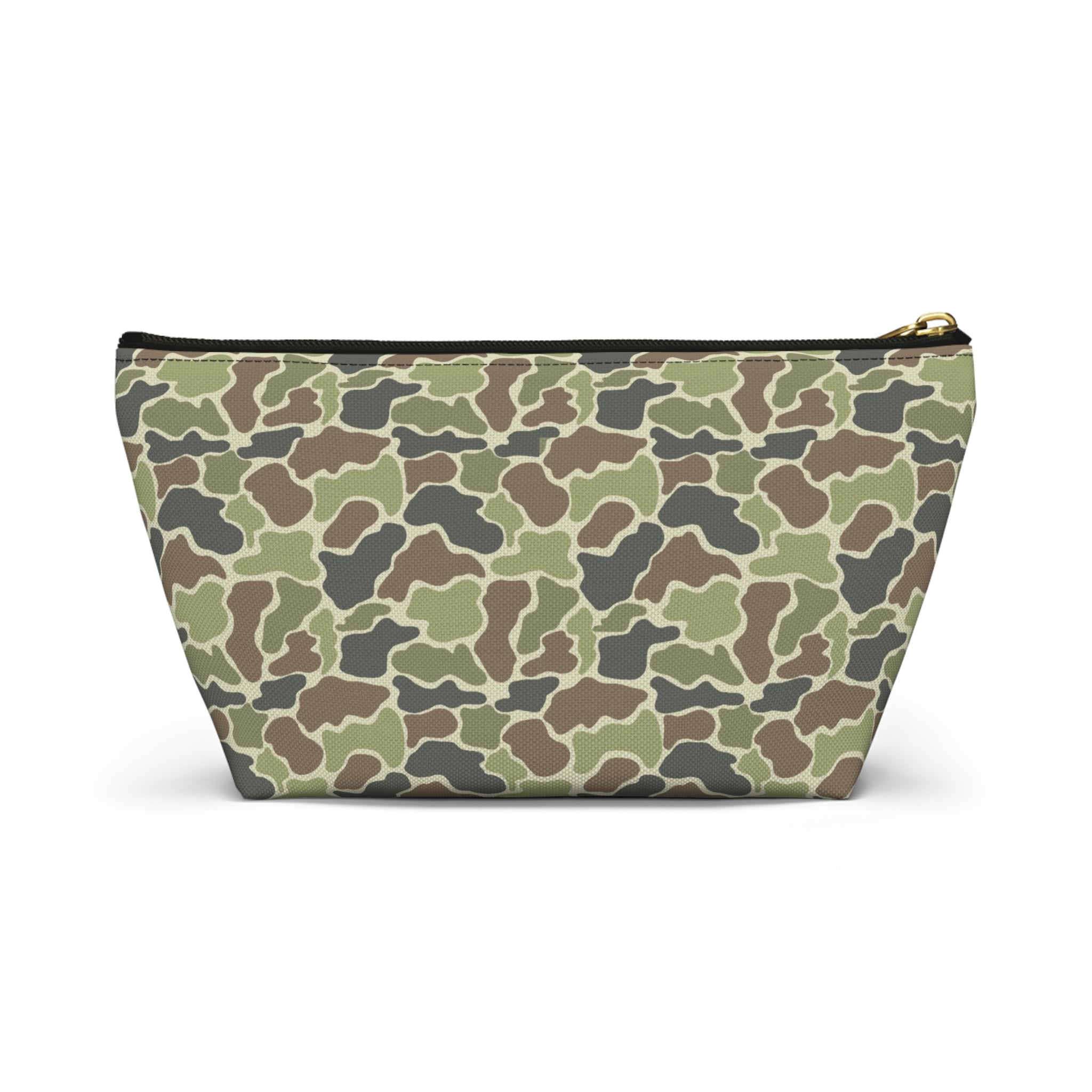 Old School Camo Accessory Pouch, Trendy Makeup Bag, Military Style Zipper Pouch, Perfect for Travel & Gifts, Camouflage Organizer