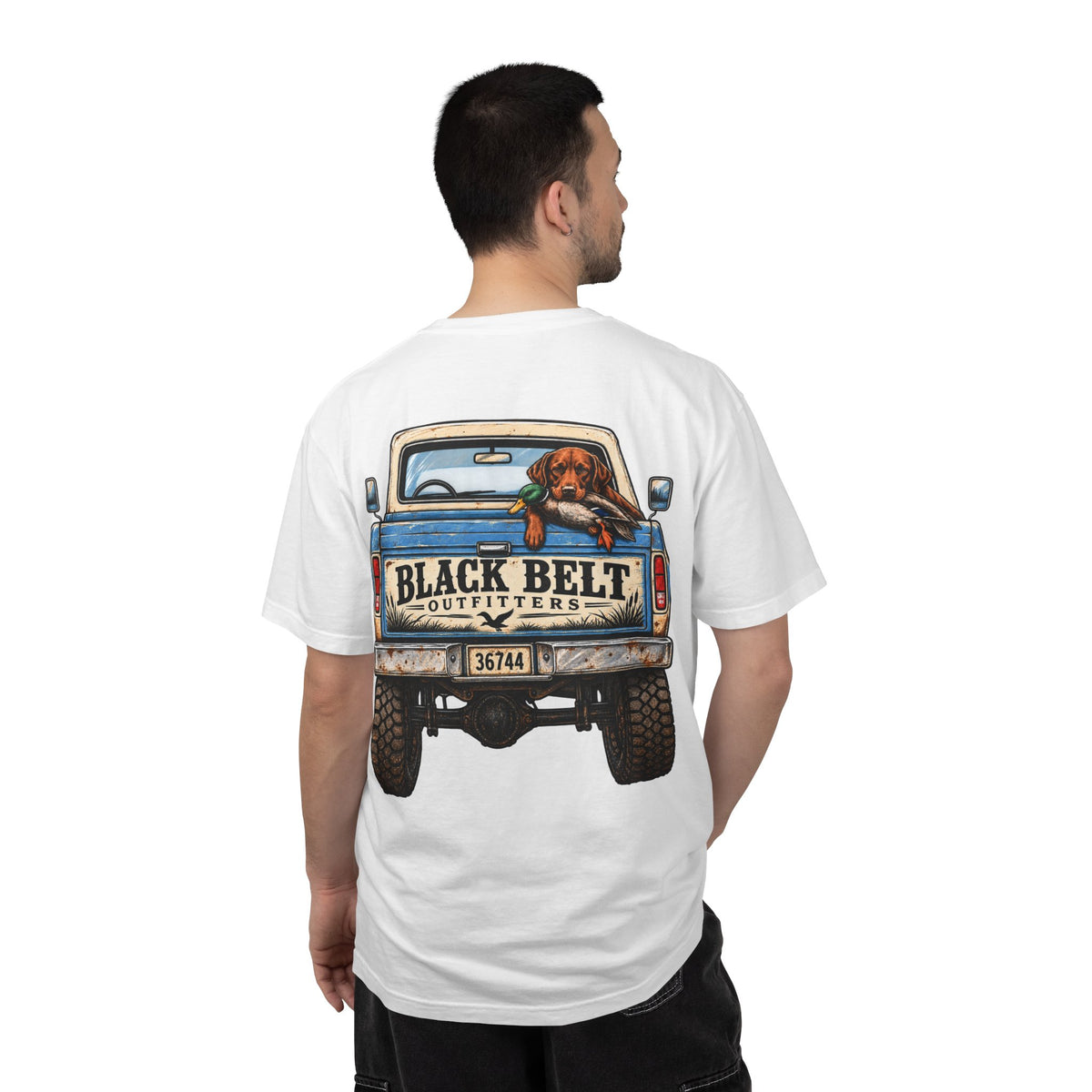 T-Shirt — Black Belt Outfitters Vintage Truck & Dog Graphic Tee