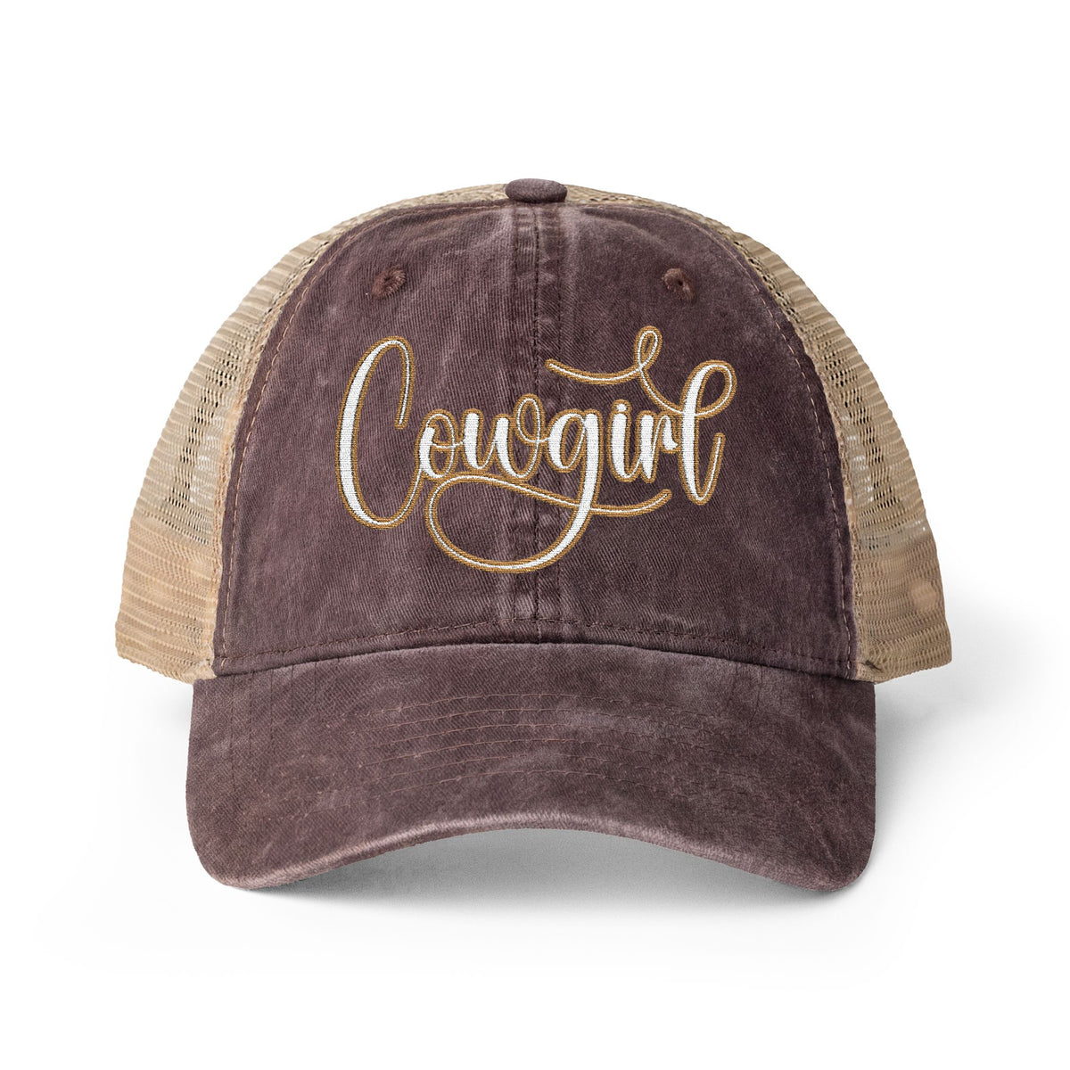 COWGIRL Women's Washed Mesh-Back Cap