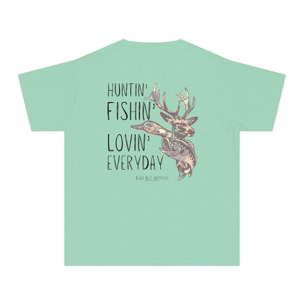 Huntin, Fishin, Lovin Everyday Youth Midweight Tee - Fun Farm-Themed Shirt