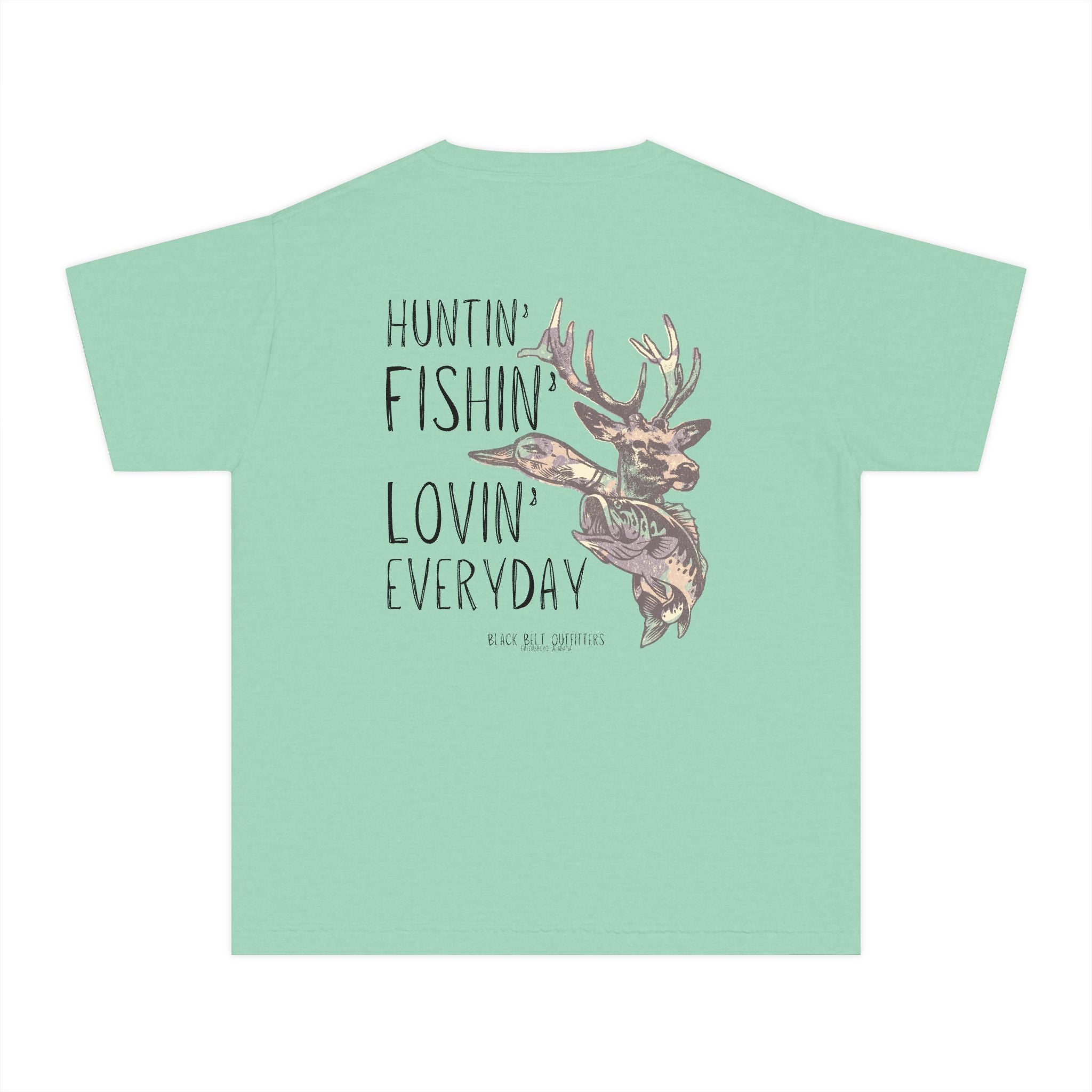 Huntin, Fishin, Lovin Everyday Youth Midweight Tee - Fun Farm-Themed Shirt