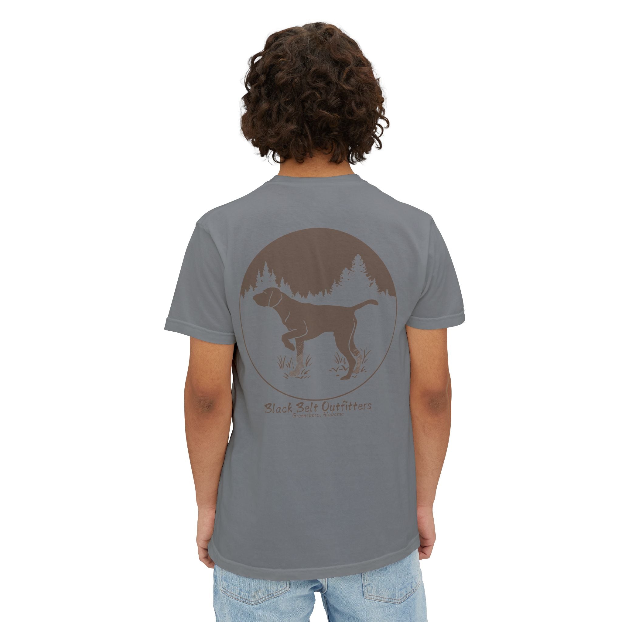 DEER HUNTING DOG (2) Unisex Heavy Cotton Pocket Tee