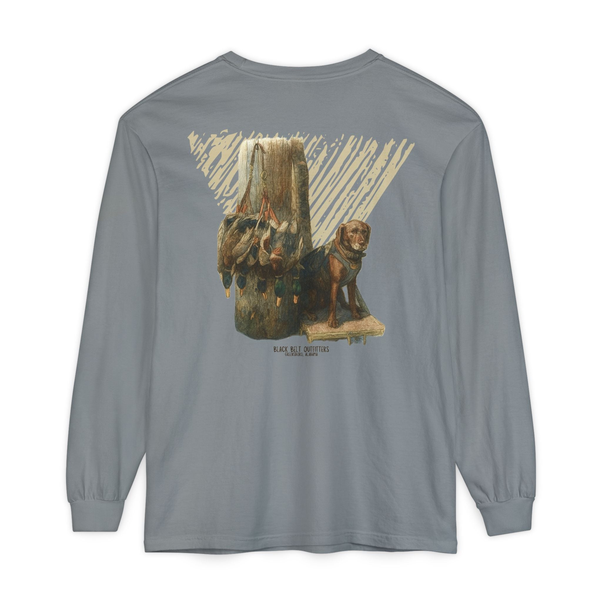 Ducks of the Day Unisex Garment-Dyed Long Sleeve T-Shirt, Casual Wear, Gift for Him/Her, Streetwear, Everyday Comfort, Comfortable Layering