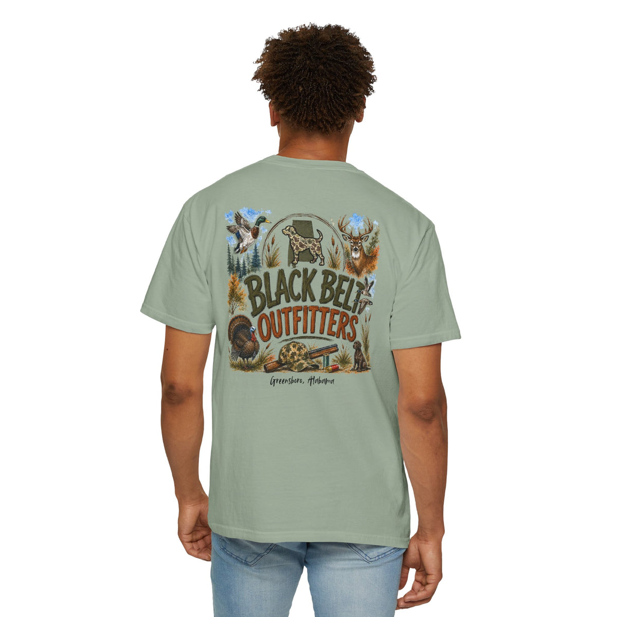 T-Shirt — Black Belt Outfitters Hunting Seasons Graphic