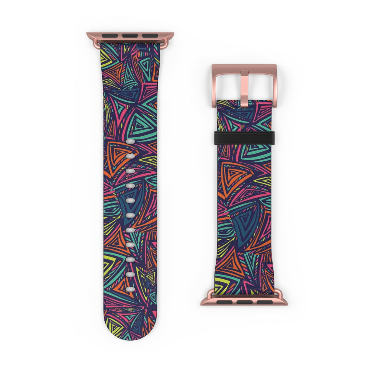 Abstract Triangle Pattern Watch Band — Colorful Geometric Apple Watch Strap