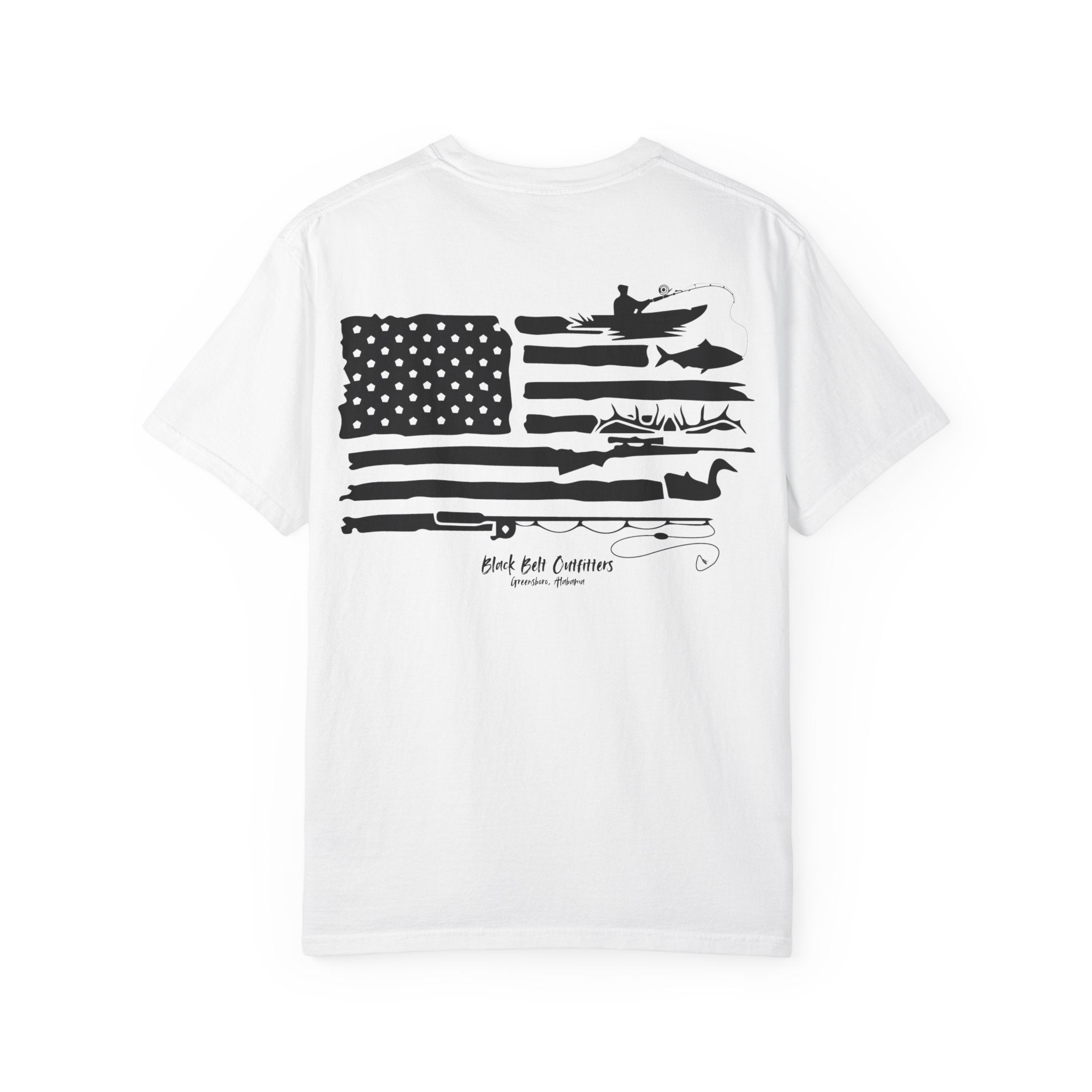 Hunting American Flag Unisex T-Shirt, Perfect for Gifts, Father's Day, Golf Events, Casual Wear, Comfortable Tee