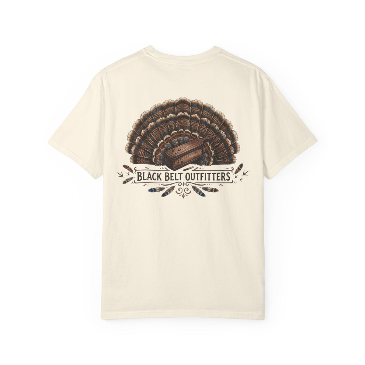 Turkey Feather Graphic T-Shirt — 'Black Belt Outfitters' Outdoor Tee