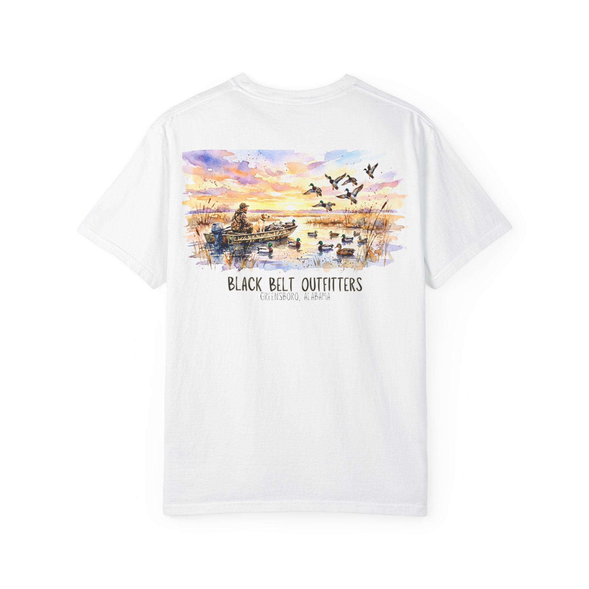 Duck Hunt at Sunrise T-Shirt — Early Morning Waterfowl Hunting Tee