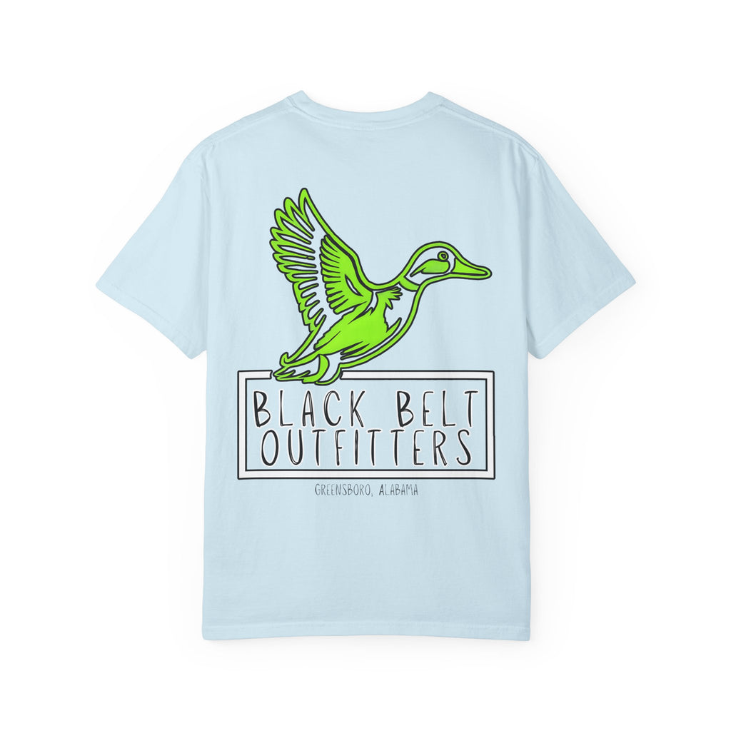 Lime Green Mallard Duck Logo Unisex T-Shirt, Perfect for Gifts, Father's Day, Golf Events, Casual Wear, Comfortable Tee
