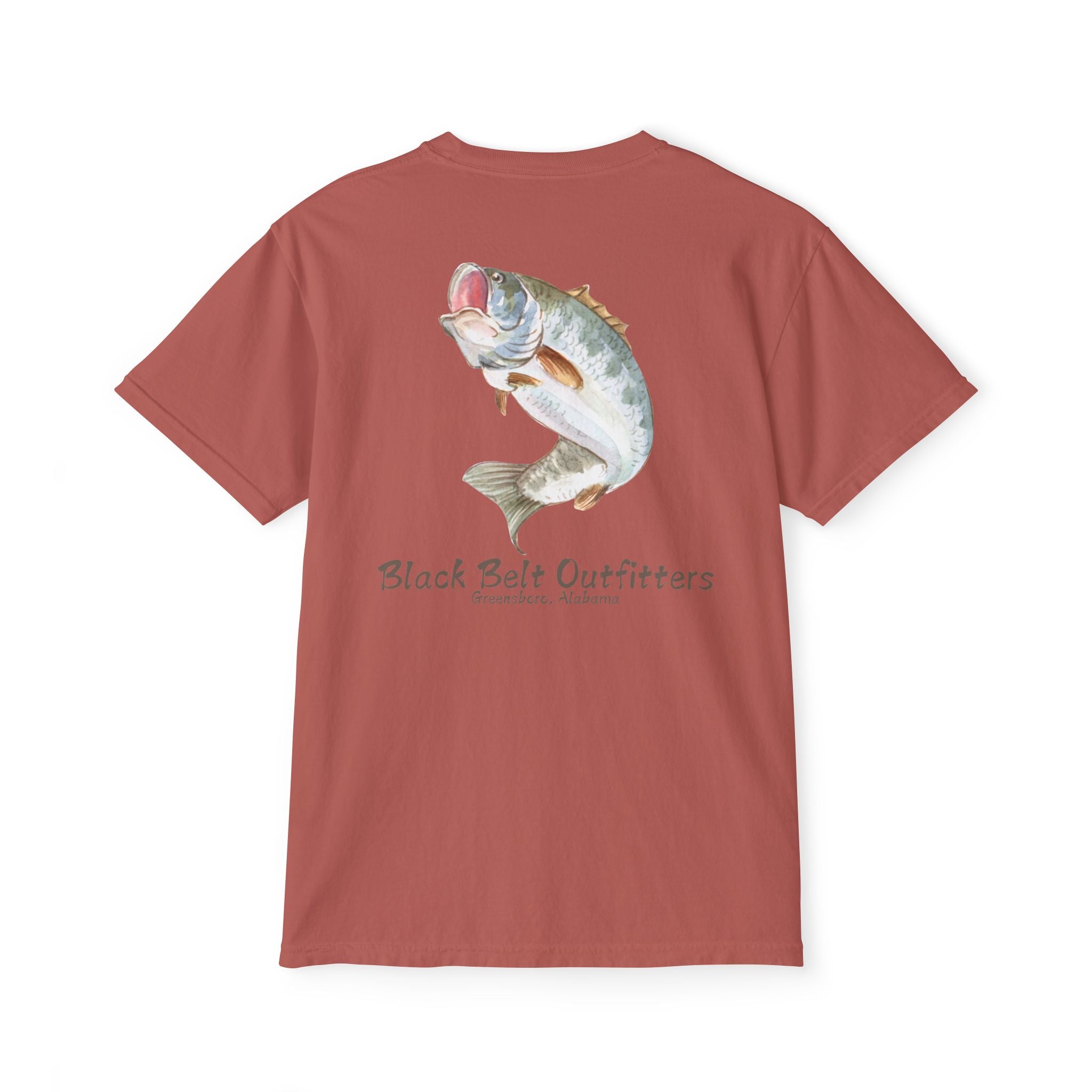 Black belt outfitters Bass Fishing Unisex Garment-Dyed Pocket T-Shirt