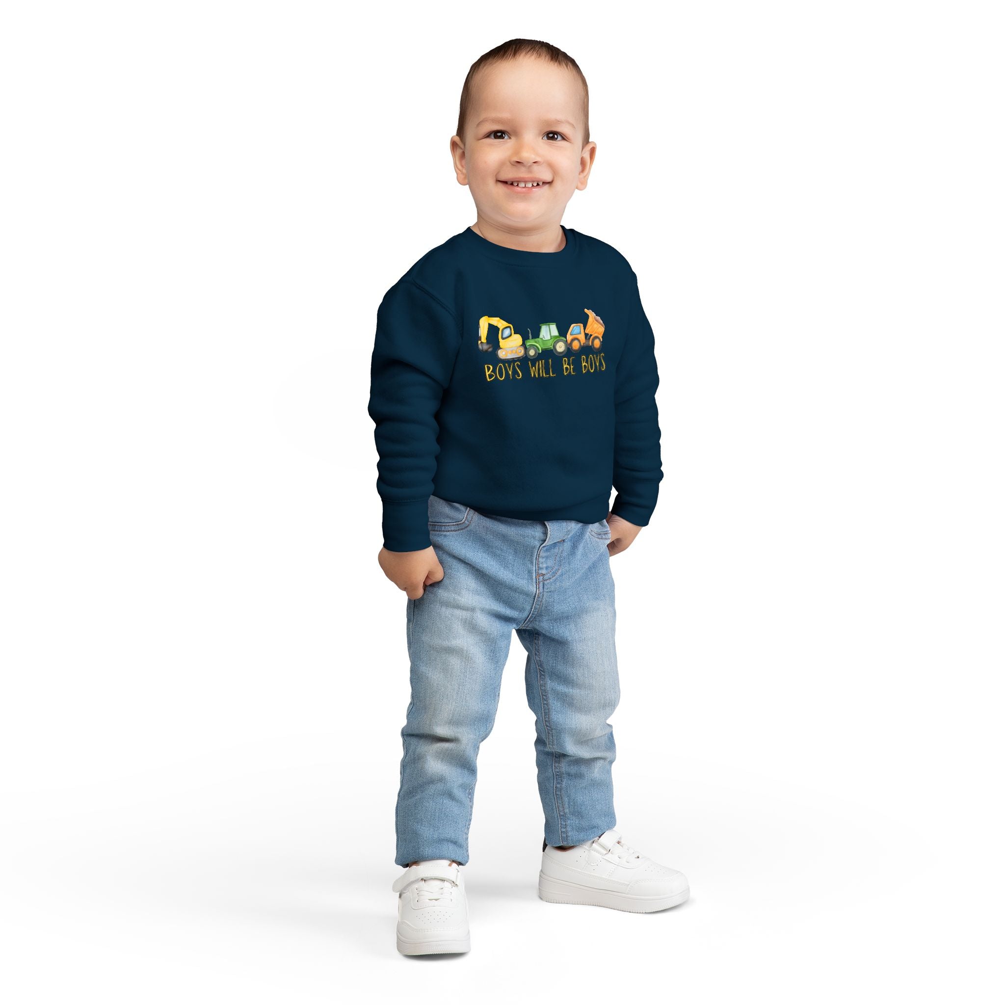 Playful Toddler Sweatshirt - 'Boys Will Be Boys' - Kids' Casual Wear, Baby Clothes, Outdoor Adventures, Birthday Gift, Spring Fashion