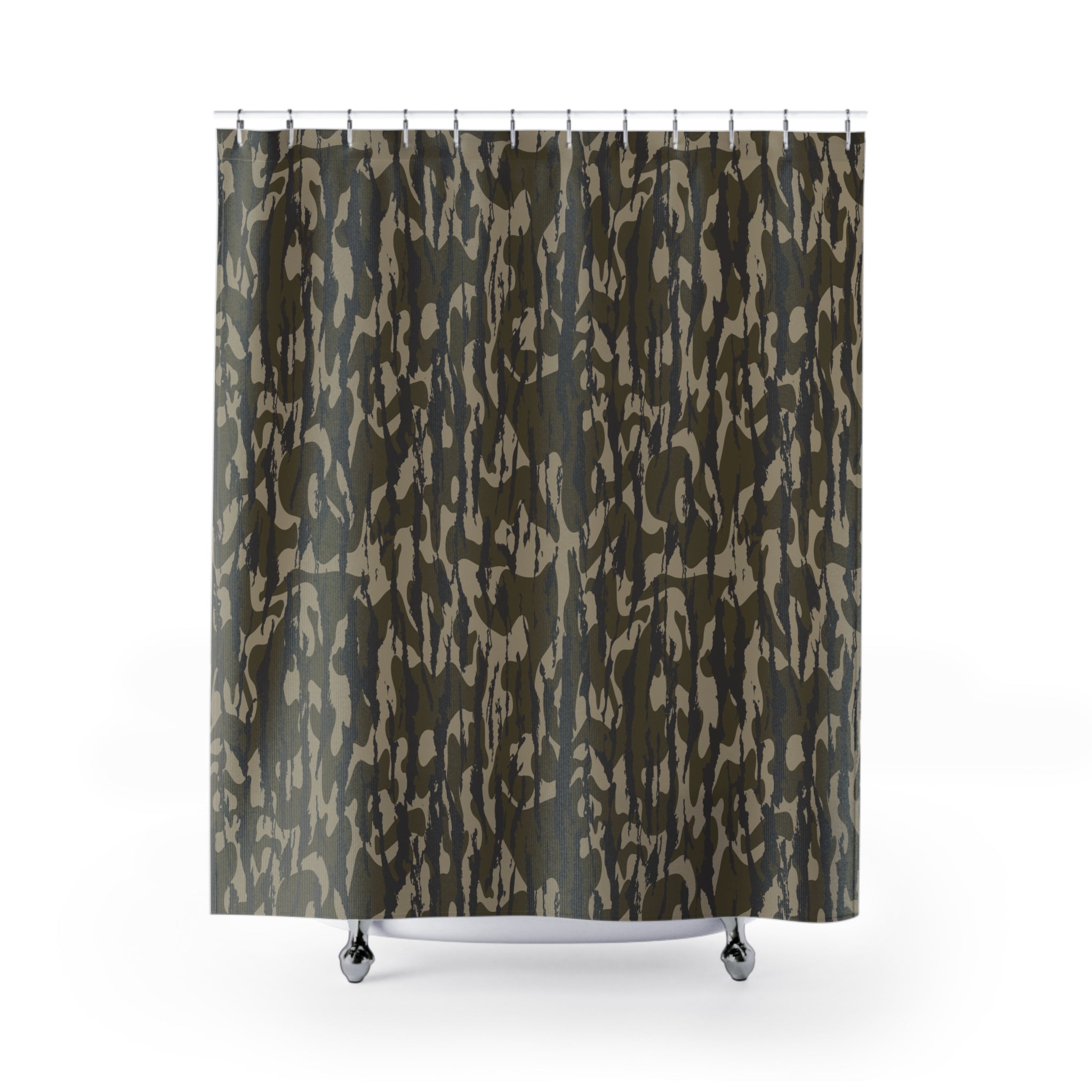 Trendy Camo Shower Curtain, Modern Bathroom Decor, Unique Gift for Nature Lovers, Rustic Shower Curtain, Home Essentials, Bathroom