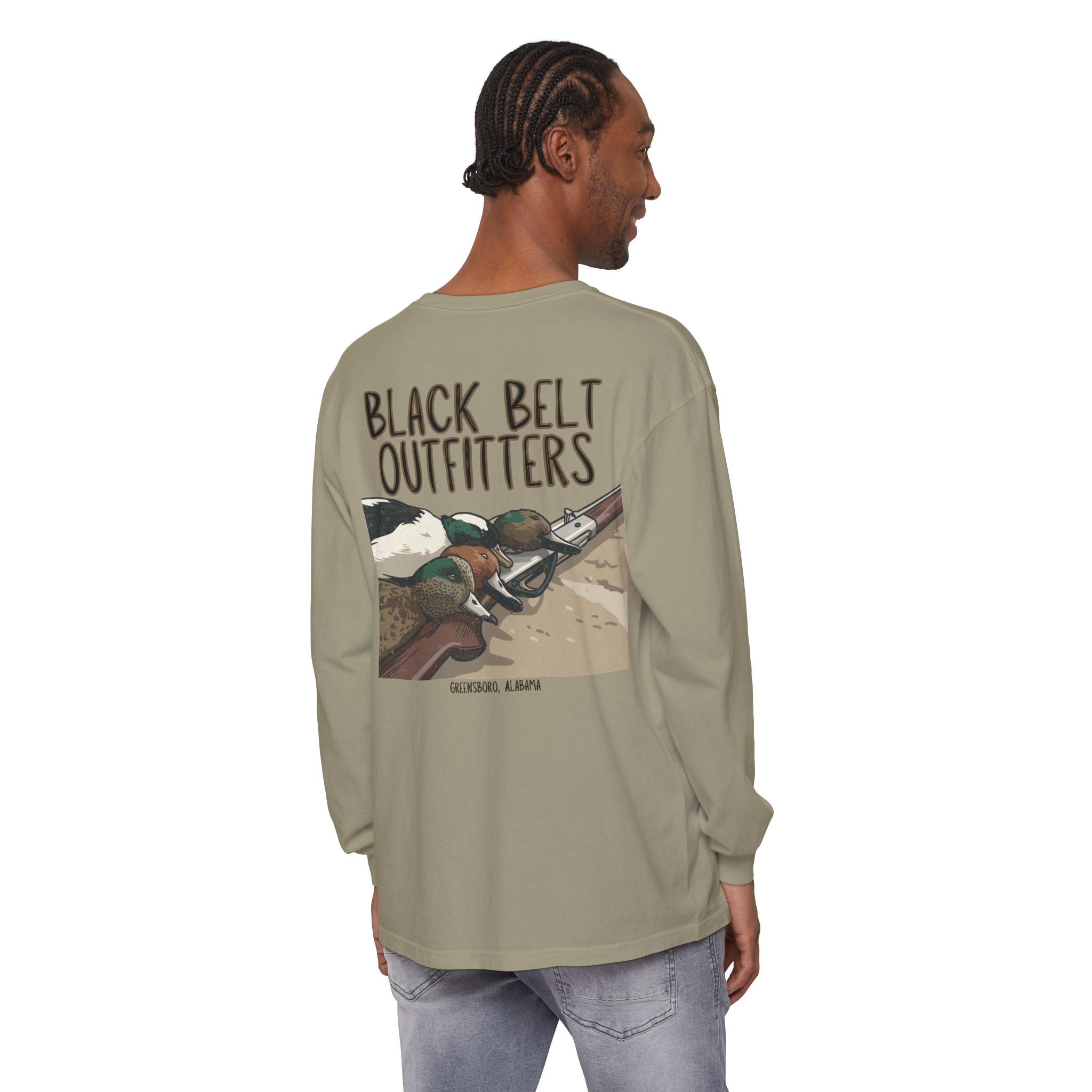 Duck Trophies Unisex Garment-Dyed Long Sleeve T-Shirt, Casual Wear, Gift for Him/Her, Streetwear, Everyday Comfort, Comfortable Layering