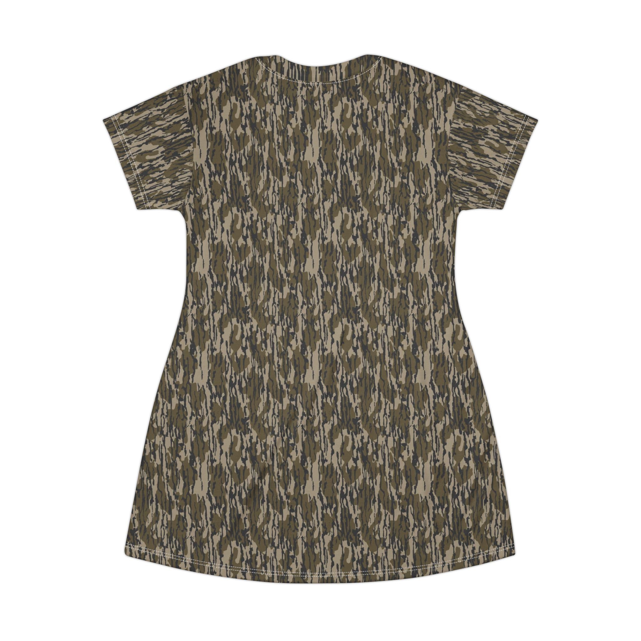 Trendy Camo T-Shirt Dress — All-Over Print Casual A-Line Dress