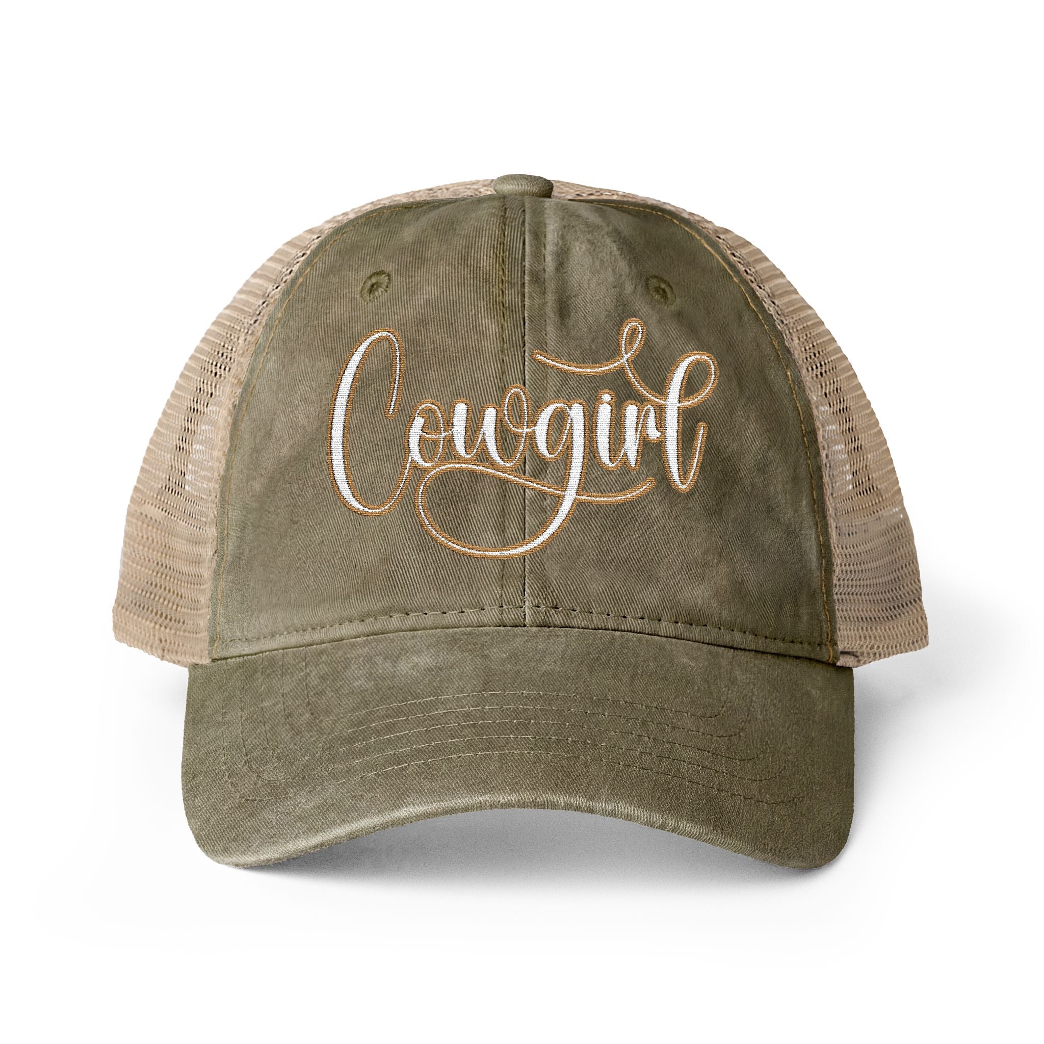 COWGIRL Women's Washed Mesh-Back Cap