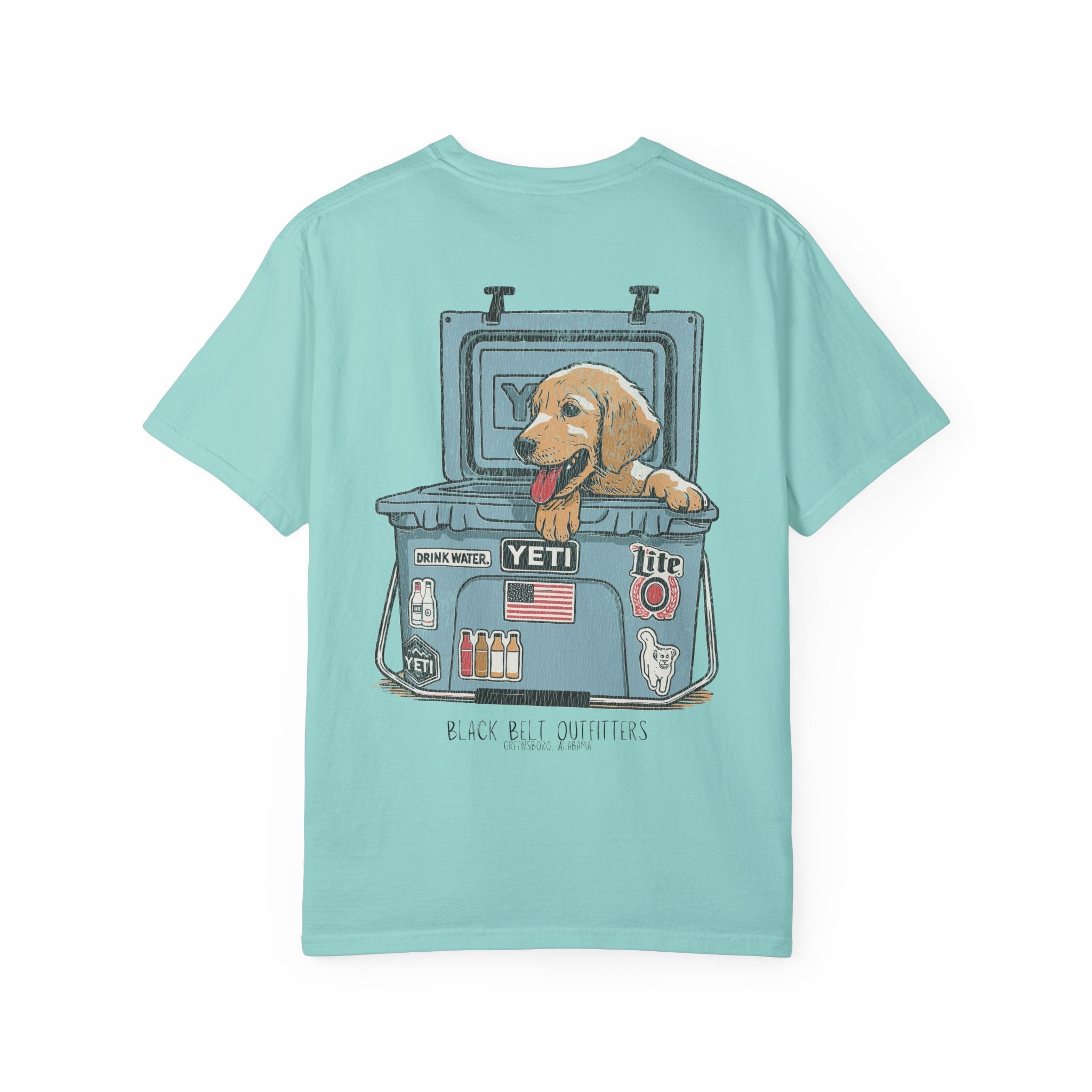 Yellow Labrador Retriever in Cooler Unisex T-Shirt, Perfect for Gifts, Father's Day, Golf Events, Casual Wear, Comfortable Tee