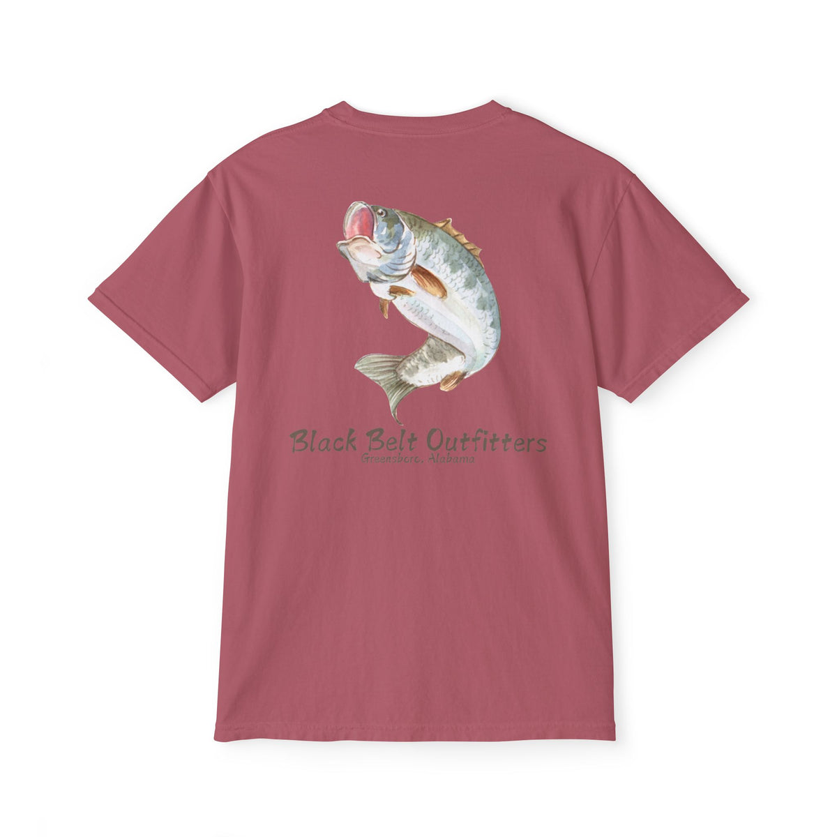 Black belt outfitters Bass Fishing Unisex Garment-Dyed Pocket T-Shirt