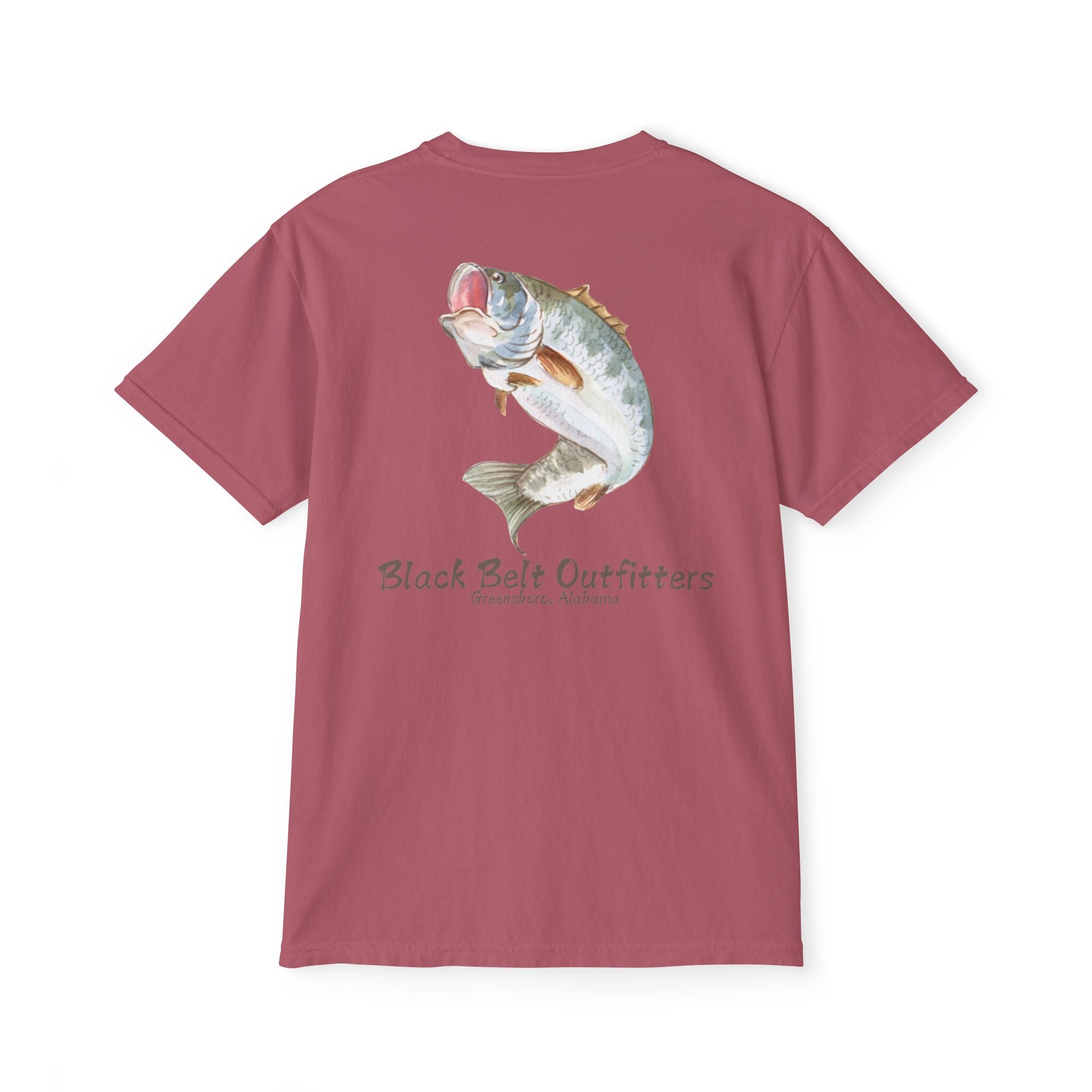 Black belt outfitters Bass Fishing Unisex Garment-Dyed Pocket T-Shirt