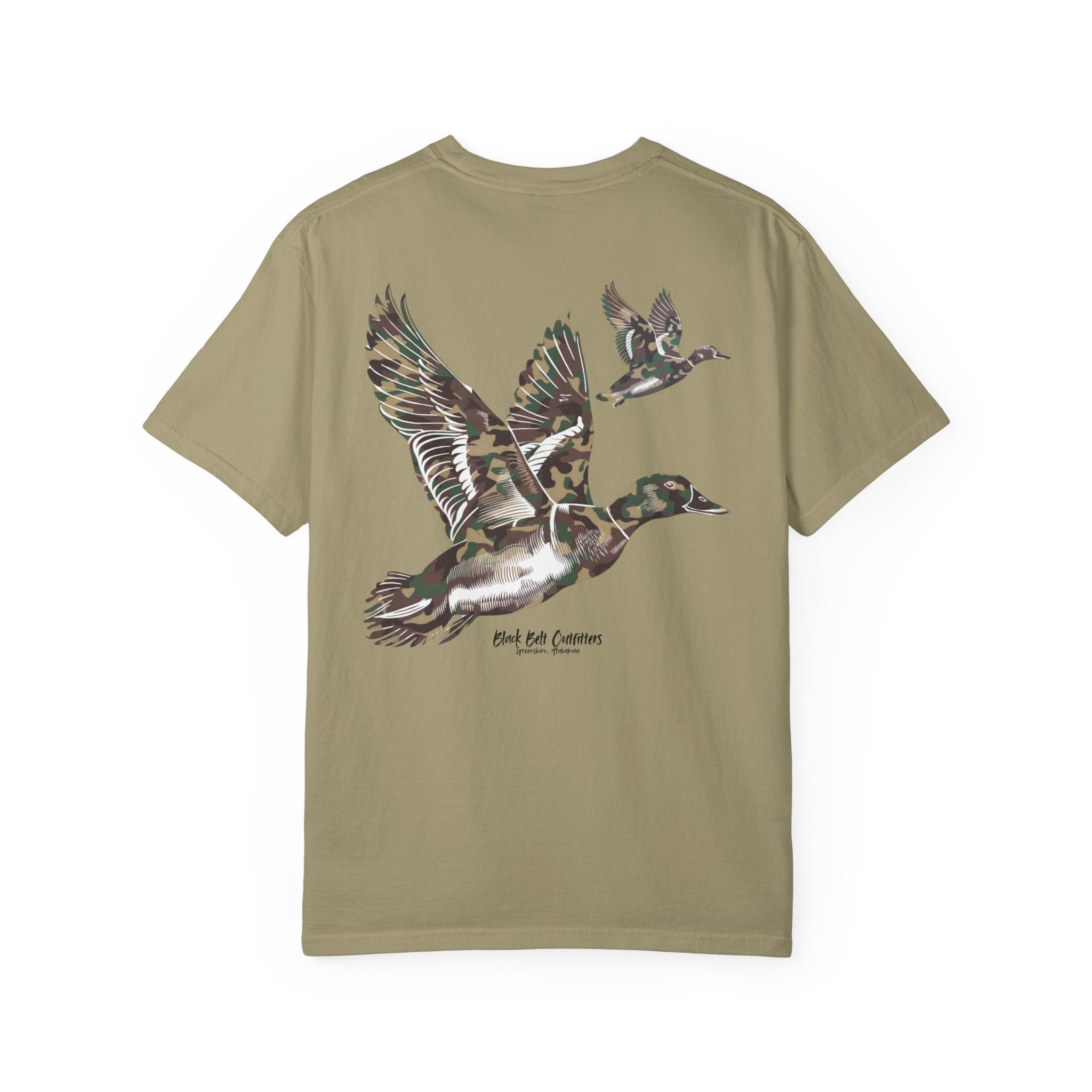 Camo Ducks Unisex Garment-Dyed T-shirt, Comfort Wear, Animal Lover Gift, Southerner Apparel,