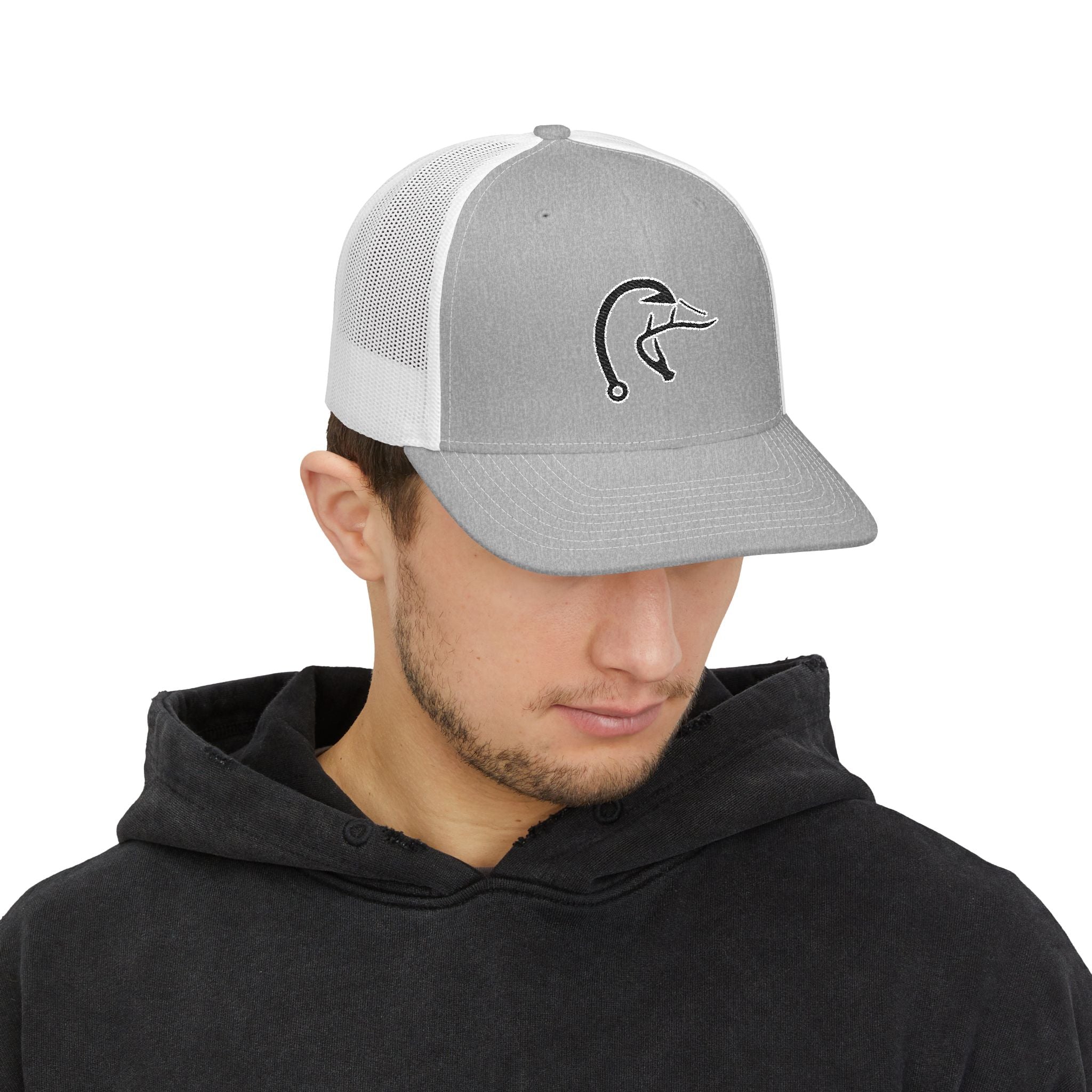 Duck Logo Embroidered Snapback Trucker Cap, Perfect for Outdoor Adventures, Unisex Hat, Father's Day Gift, Casual Wear, Trendy Accessory