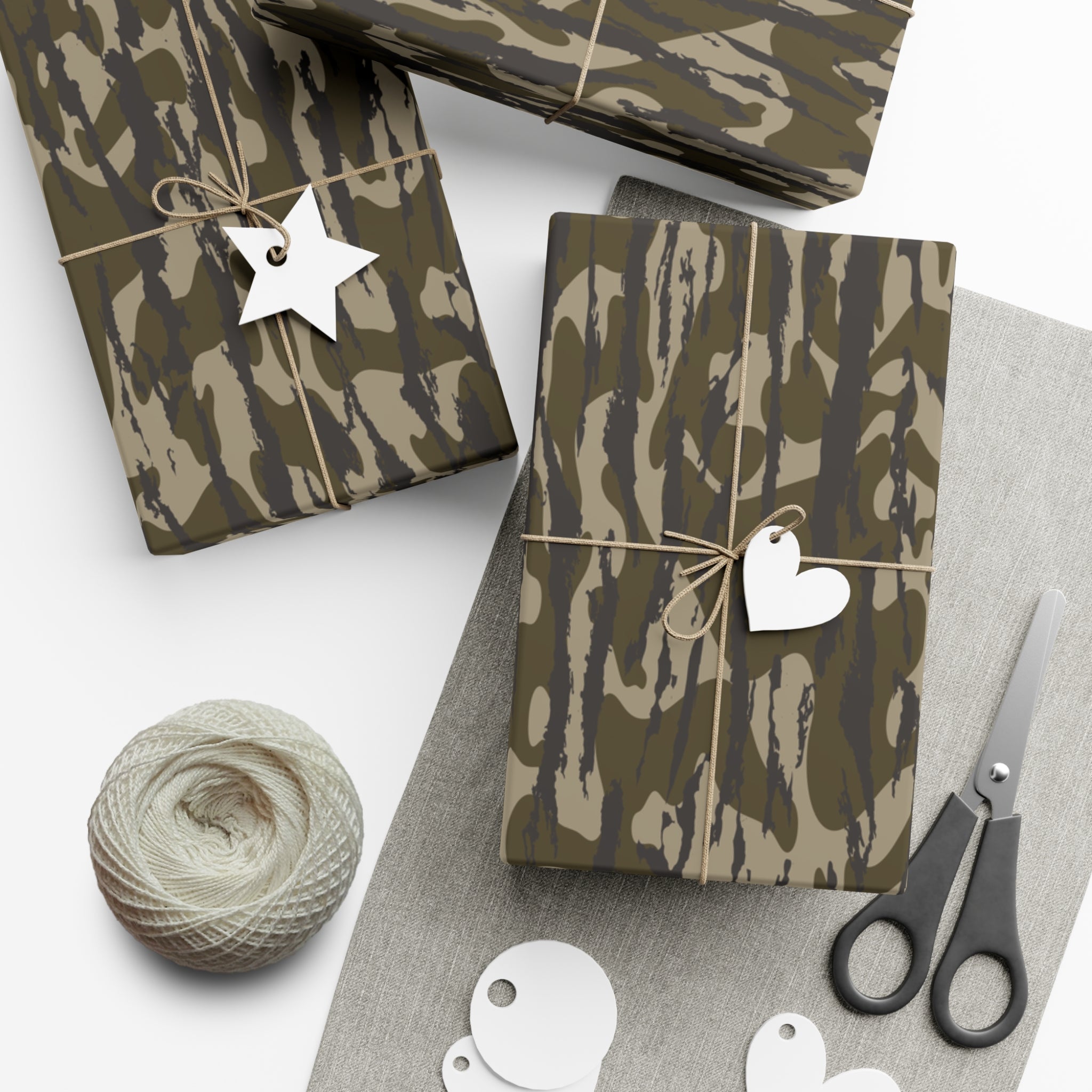 Trendy Camo Gift Wrap Paper, Perfect for Holidays, Birthdays, Parties, Eco-Friendly Packaging, Unique Camo Design