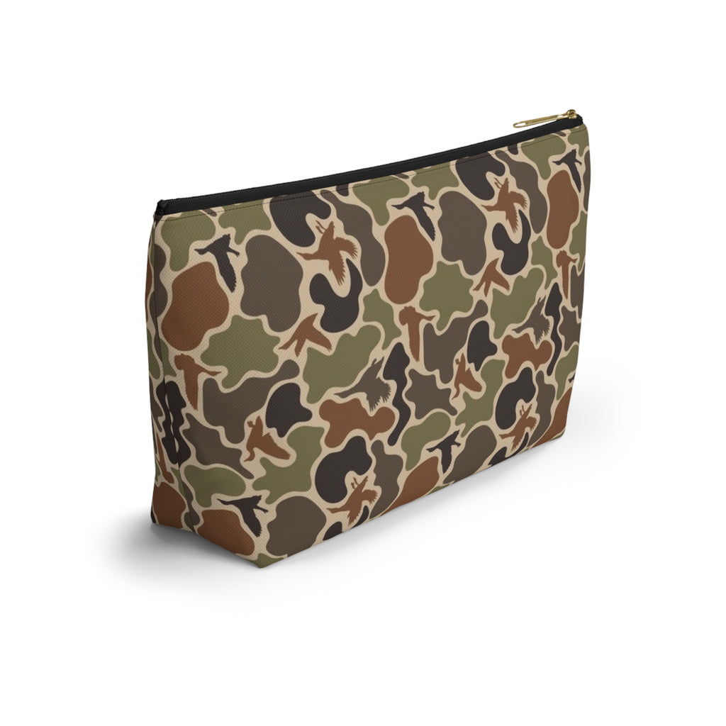 Duck Camo Accessory Pouch, Trendy Makeup Bag, Military Style Zipper Pouch, Perfect for Travel & Gifts, Camouflage Organizer