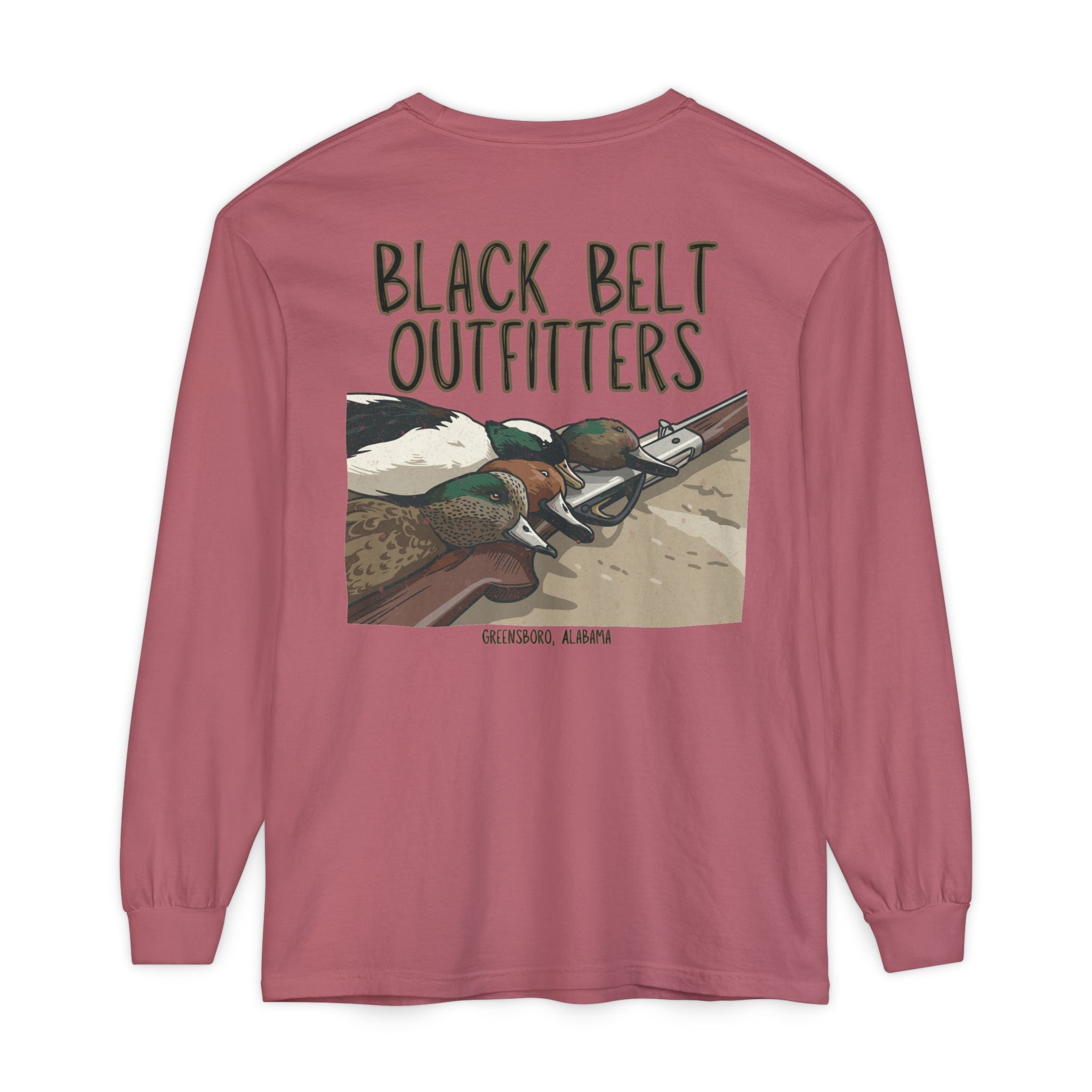Duck Trophies Unisex Garment-Dyed Long Sleeve T-Shirt, Casual Wear, Gift for Him/Her, Streetwear, Everyday Comfort, Comfortable Layering