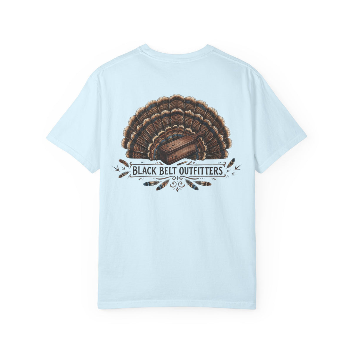 Turkey Feather Graphic T-Shirt — 'Black Belt Outfitters' Outdoor Tee