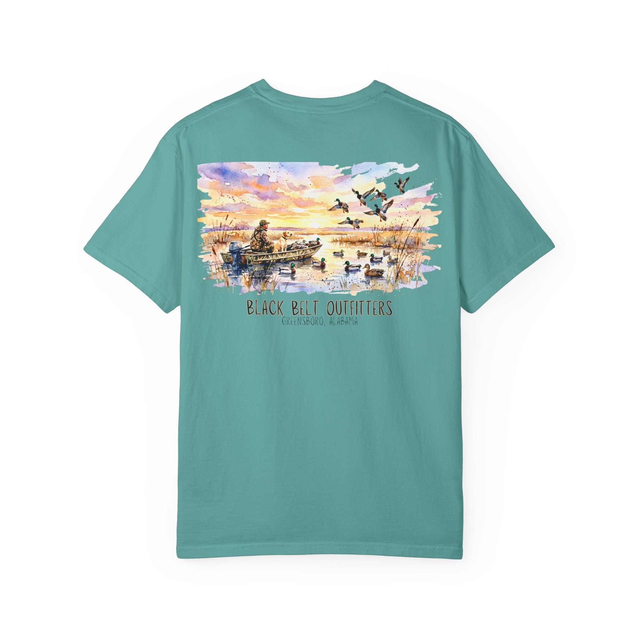 Duck Hunt at Sunrise T-Shirt — Early Morning Waterfowl Hunting Tee