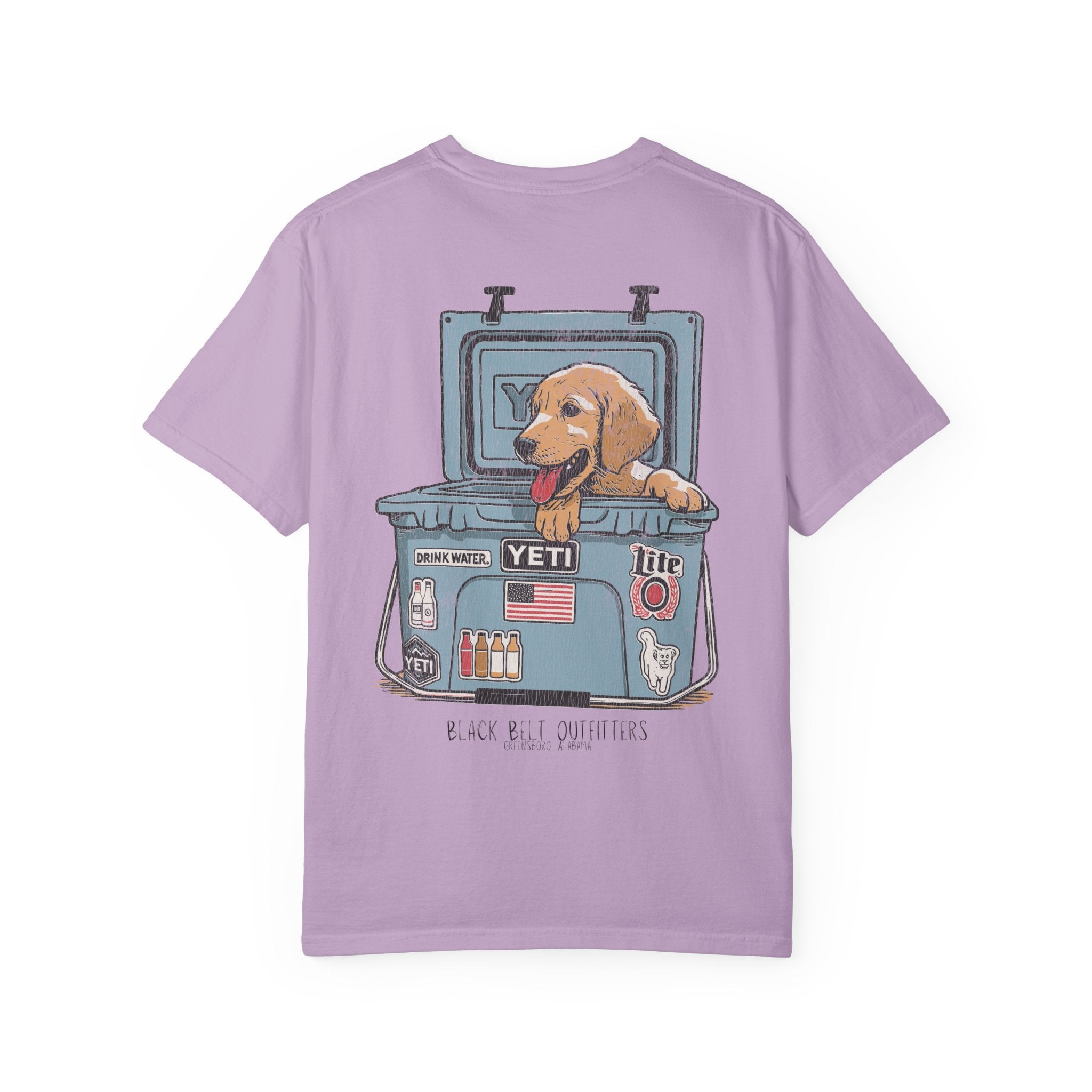 Yellow Labrador Retriever in Cooler Unisex T-Shirt, Perfect for Gifts, Father's Day, Golf Events, Casual Wear, Comfortable Tee