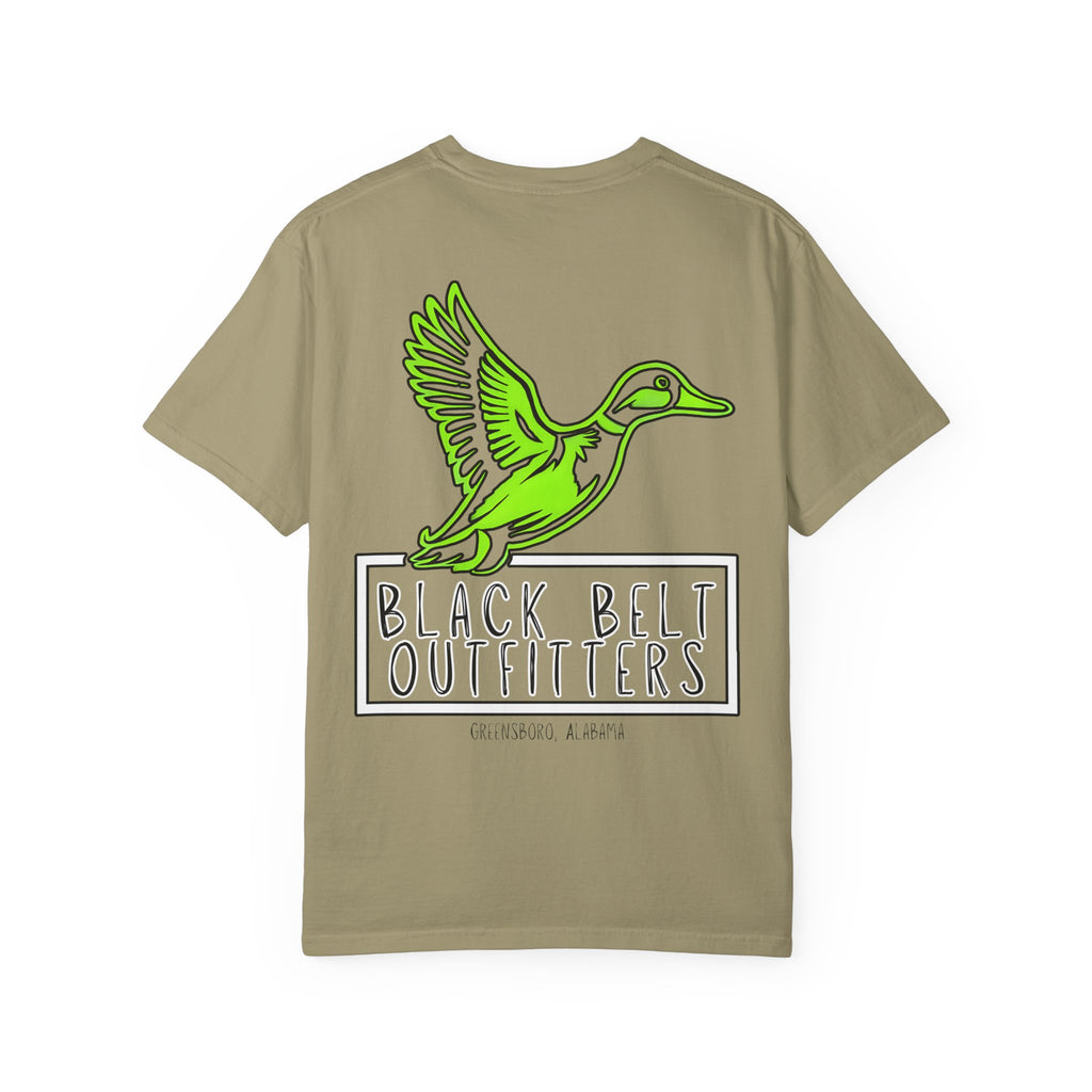 Lime Green Mallard Duck Logo Unisex T-Shirt, Perfect for Gifts, Father's Day, Golf Events, Casual Wear, Comfortable Tee