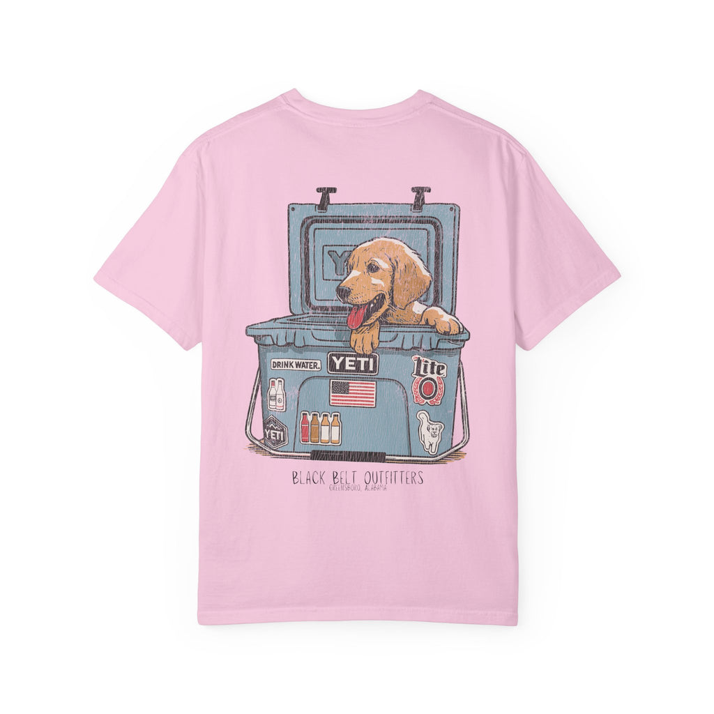 Yellow Labrador Retriever in Cooler Unisex T-Shirt, Perfect for Gifts, Father's Day, Golf Events, Casual Wear, Comfortable Tee