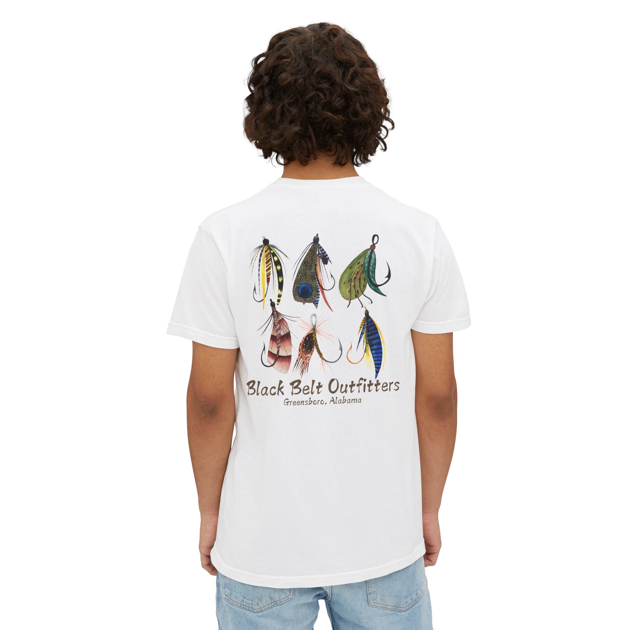 Black belt outfitters fishing lures Unisex Garment-Dyed Pocket T-Shirt